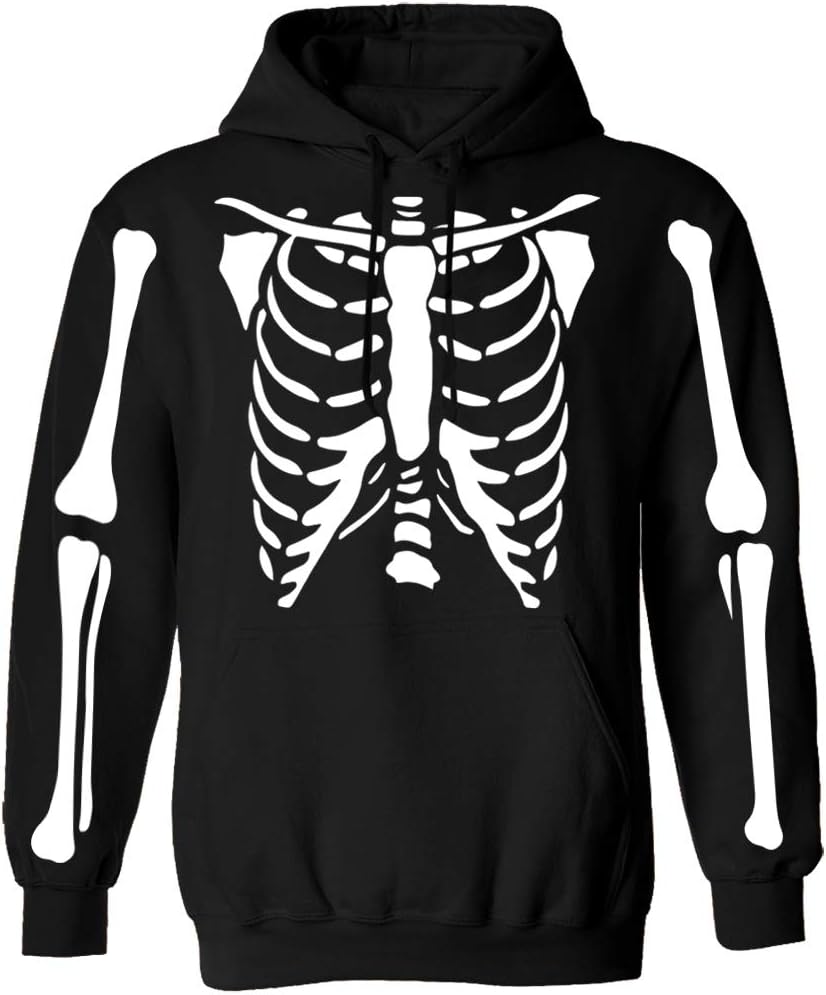 Arvilhill Mens Halloween Skeleton Hoodies Funny Sweatshirts with Pocket (S-3XL)