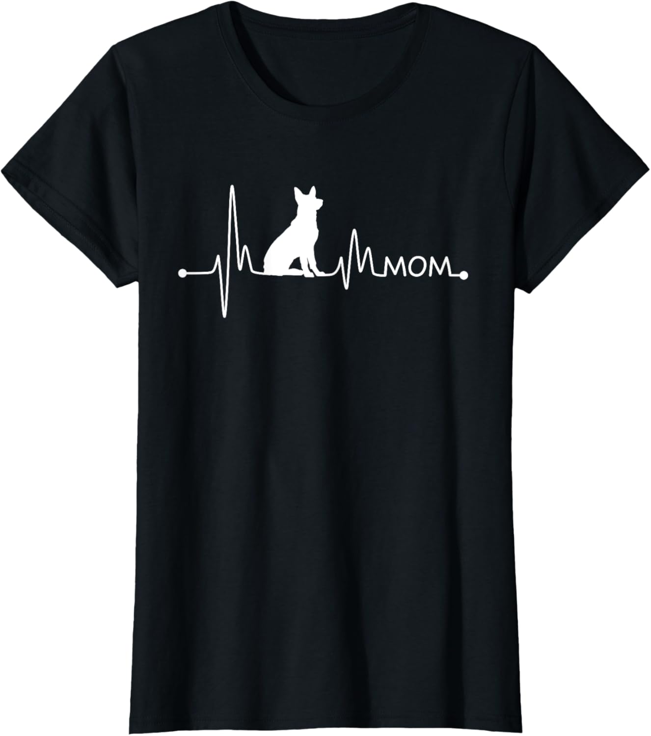 German Shepherd Heartbeat Mom Ekg Pulse Dog Lover T-Shirt