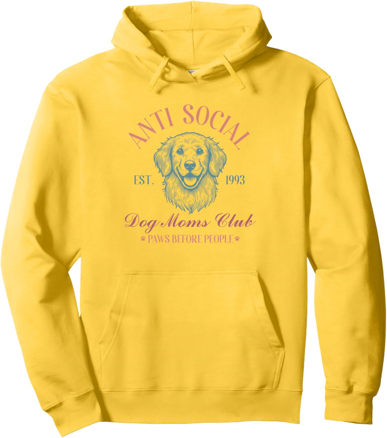 Antisocial Dog Moms Club Funny Dog Mom Womens Pullover Hoodie