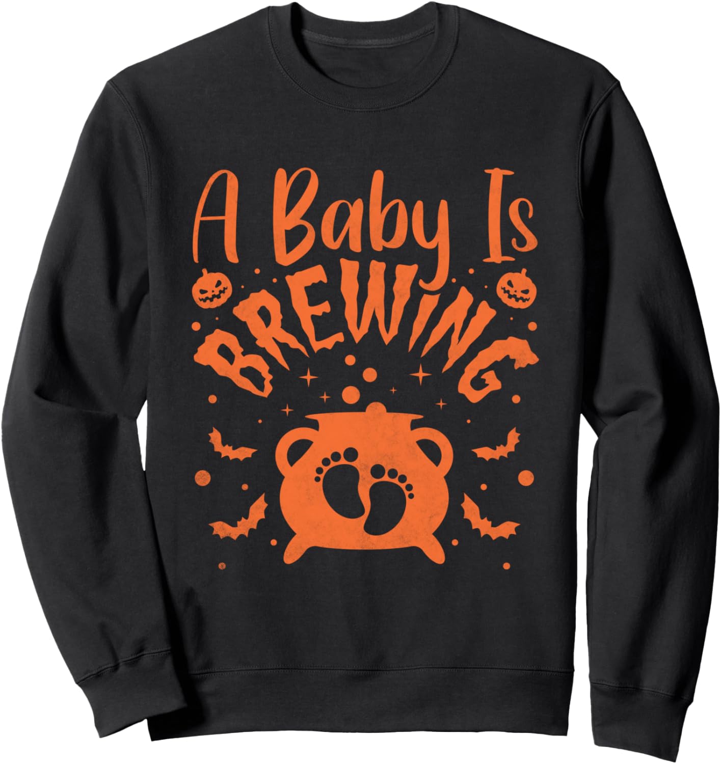 A Baby Is Brewing, Pregnant Halloween Mom Sweatshirt