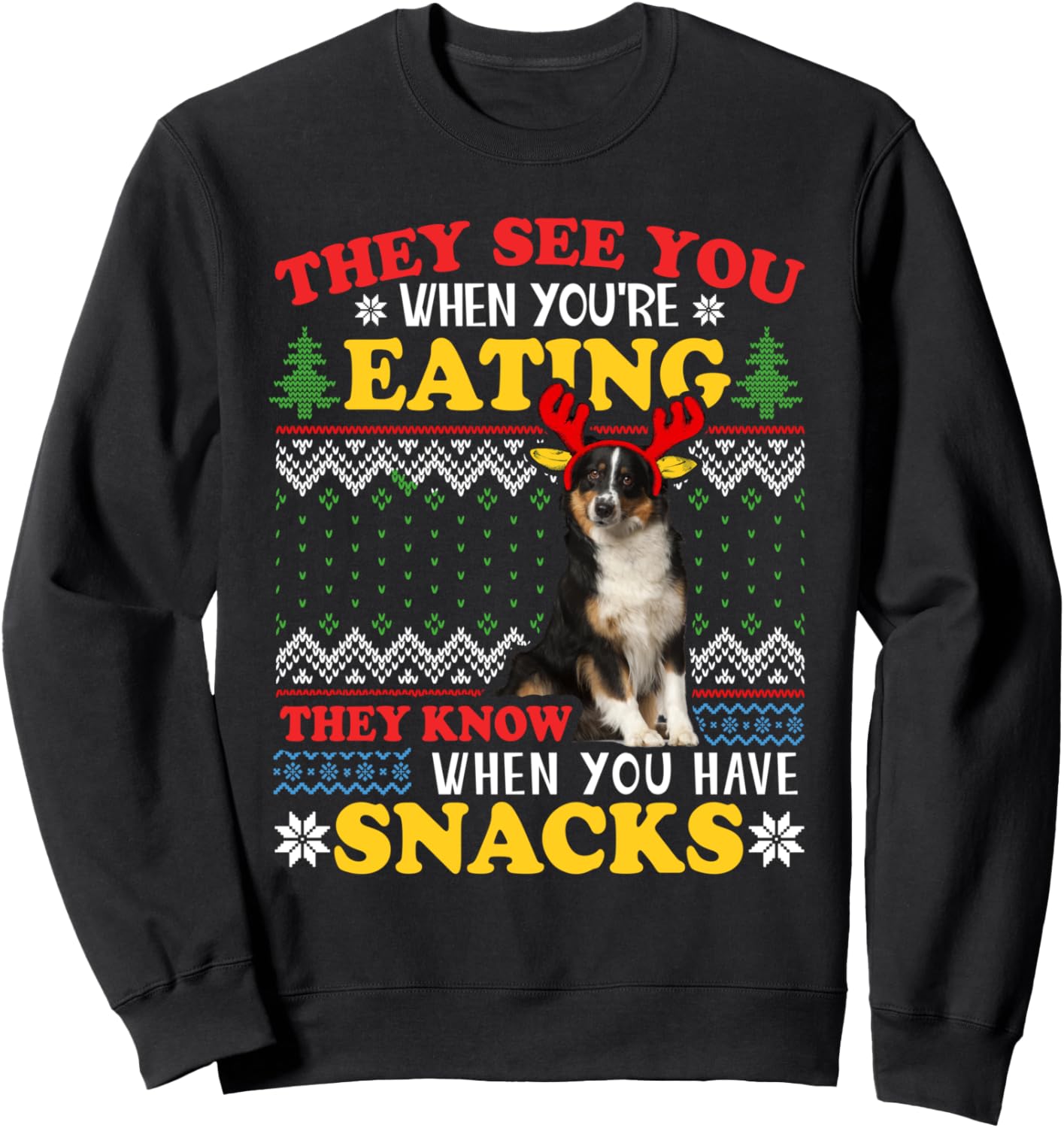 Aussie Ugly Christmas They See You're Eating Xmas Gift Sweatshirt
