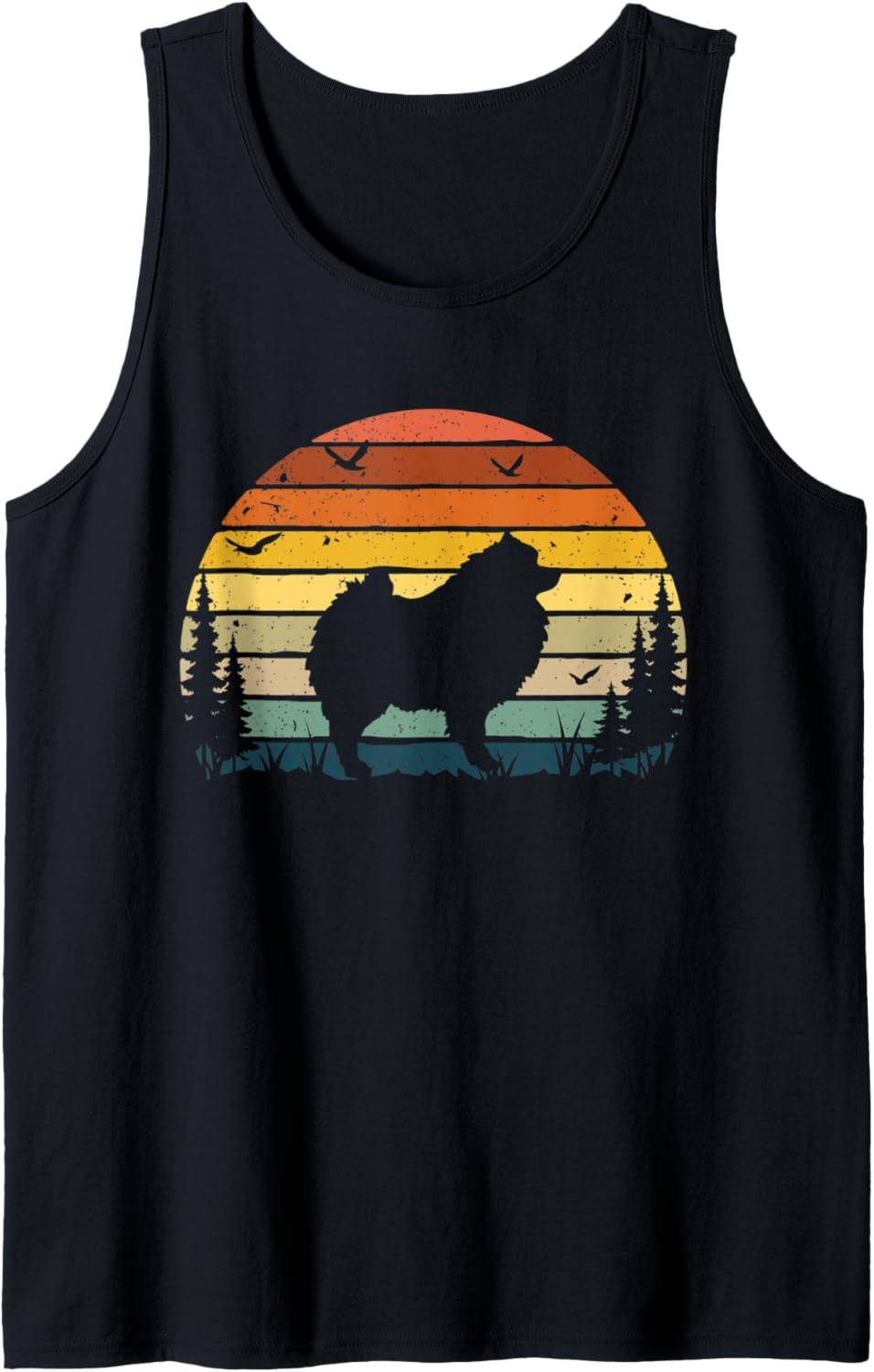 German Spitz Vintage Retro Mom Dad Dog Tank Top
