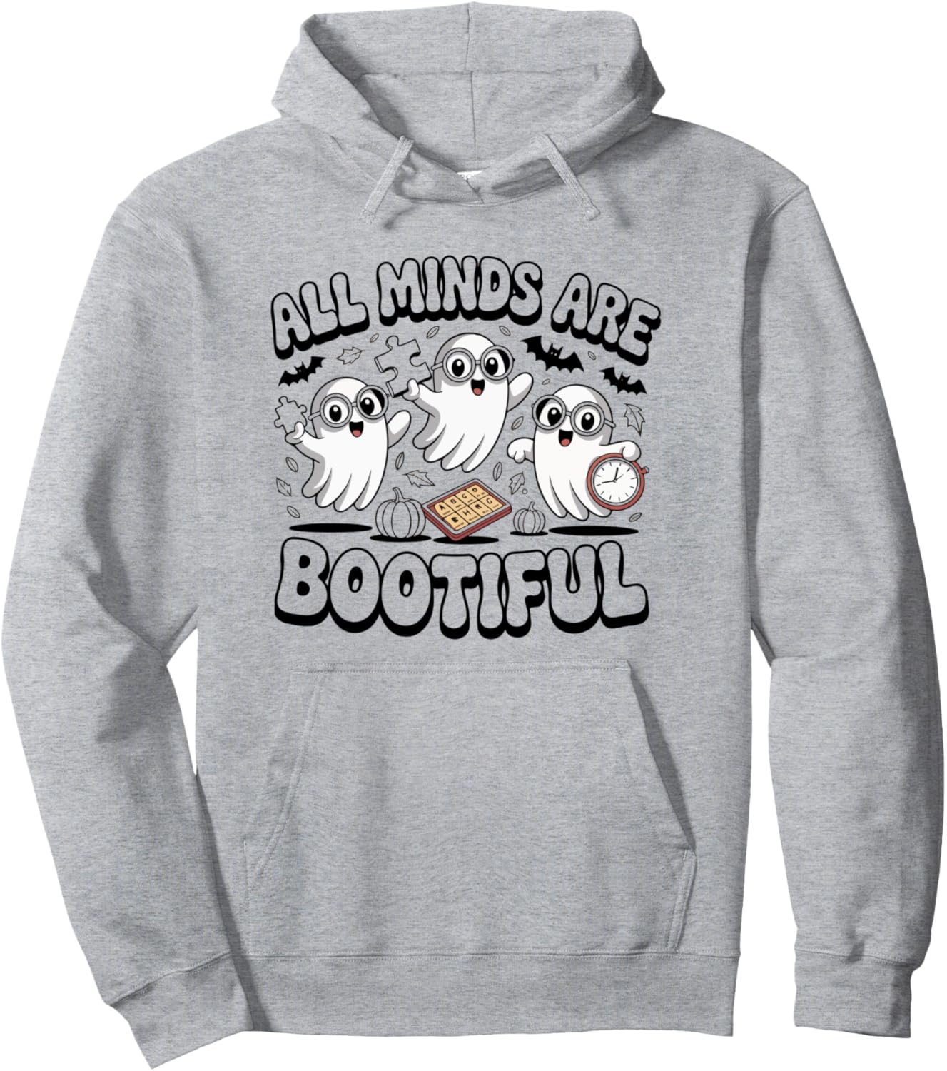 All Minds Are Bootiful Special Education Halloween Autism Pullover Hoodie