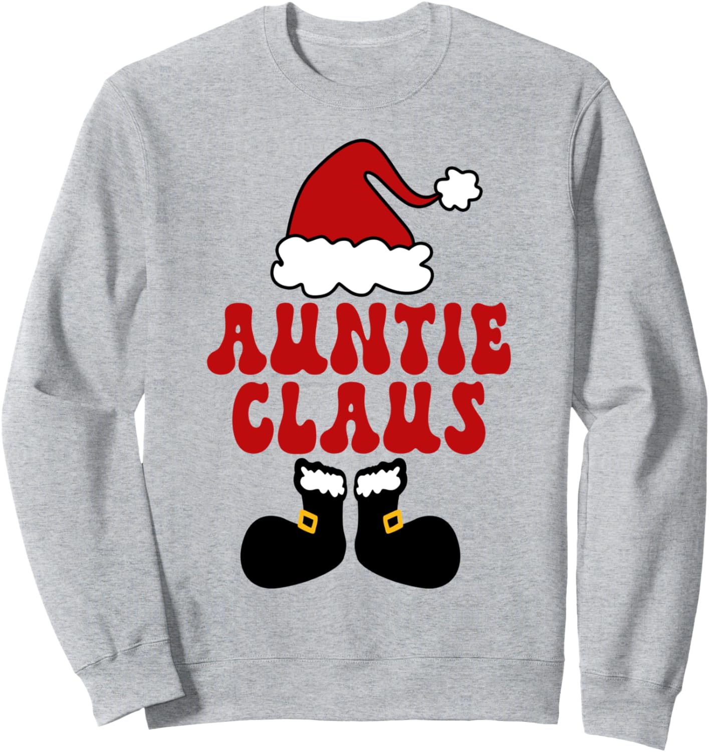 Auntie Claus Santa Hat Family Christmas Pajama Matching Sweatshirt