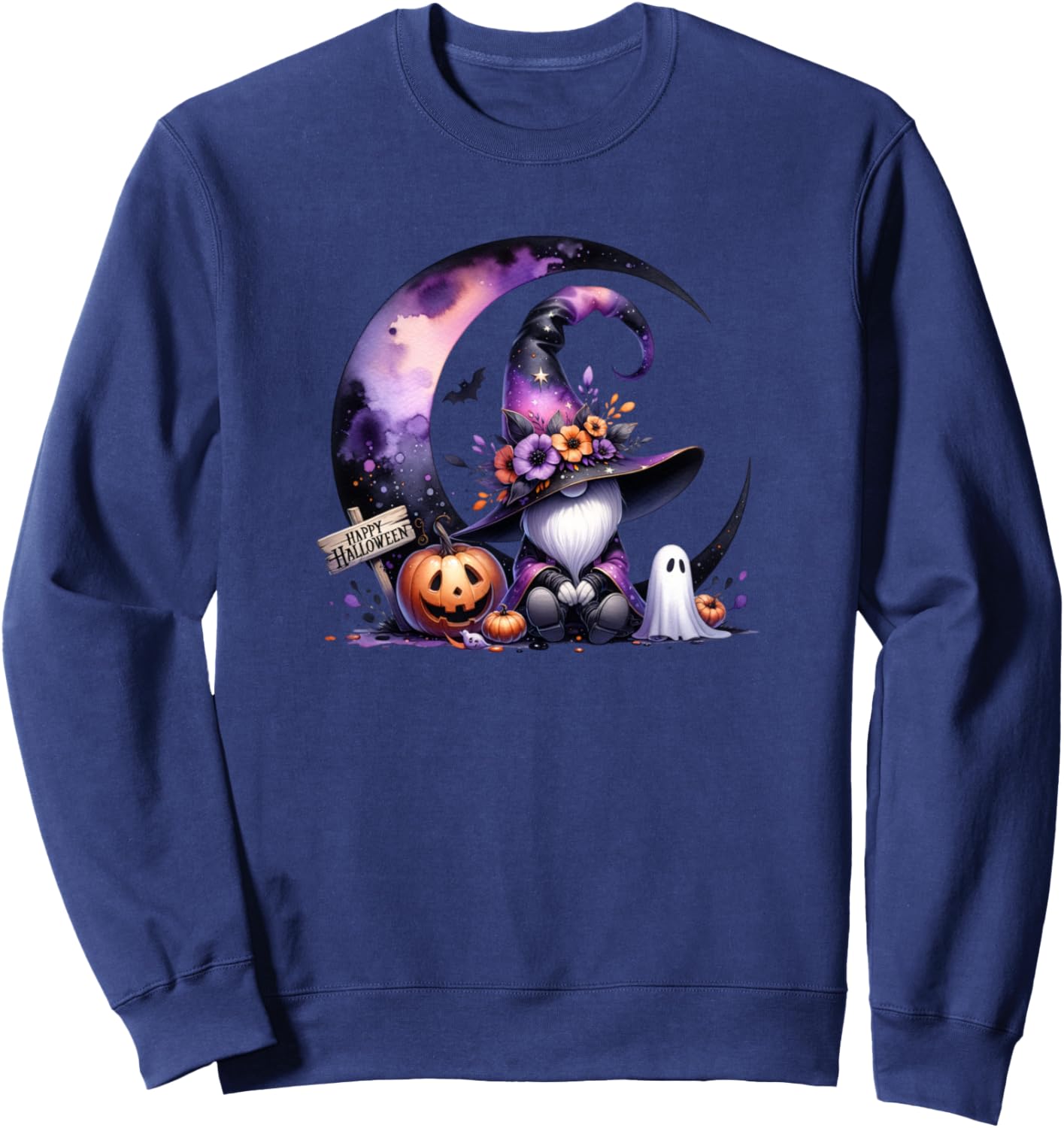 Adorable Halloween Gnome on the Moon Sweatshirt