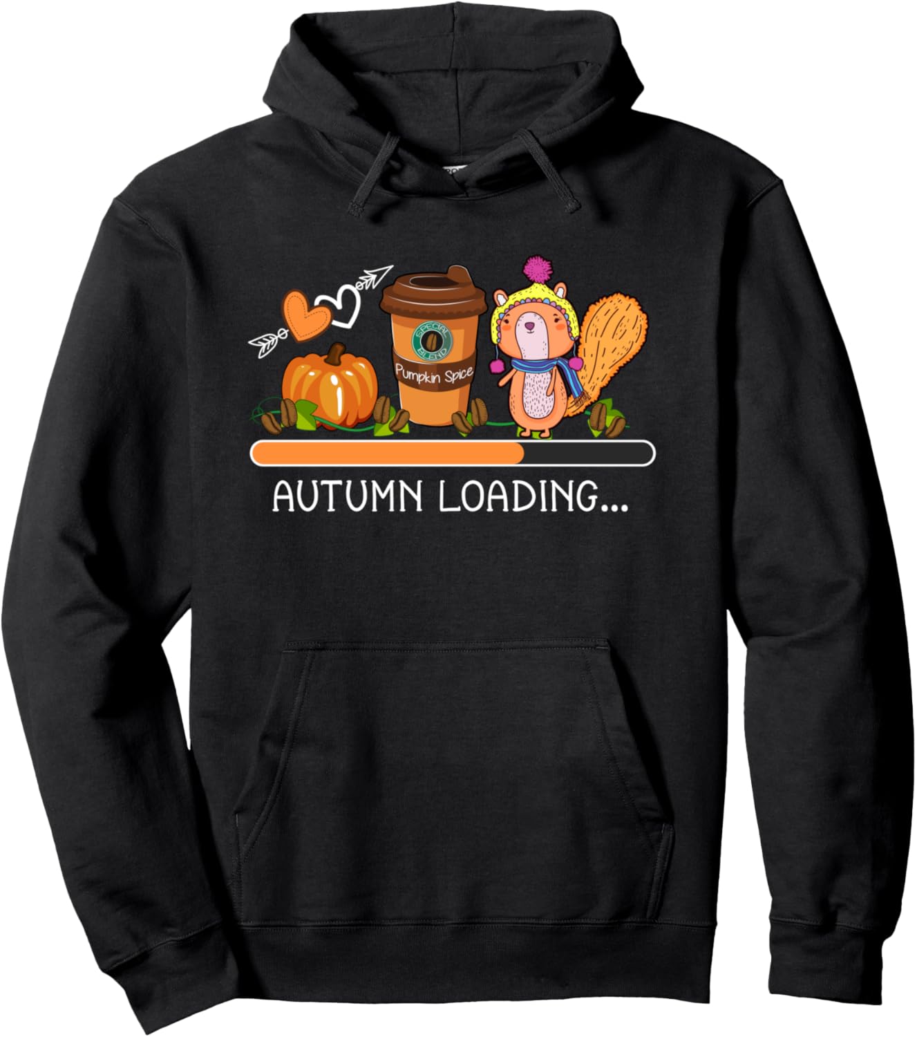 Autumn Loading Pumpkin Spice Latte Chipmunk Thanksgiving Pullover Hoodie