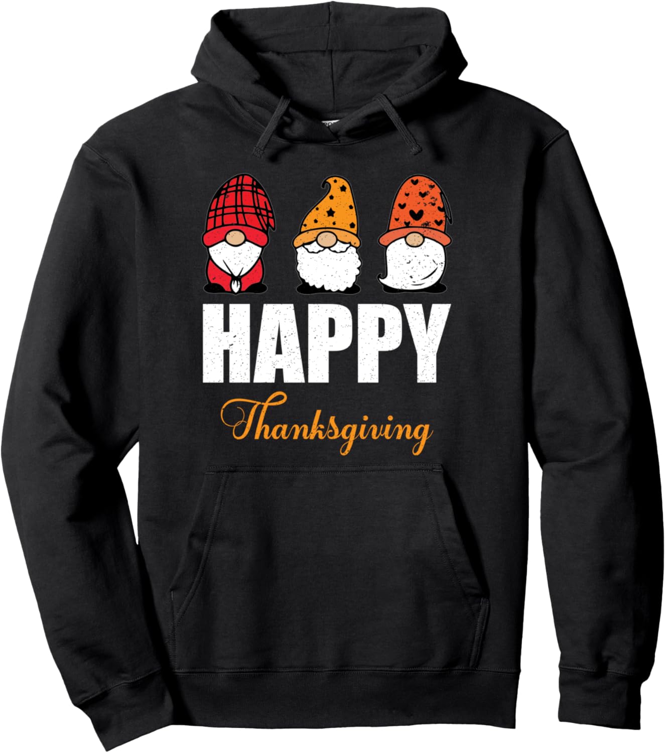 3 Santas Happy Thanksgiving Color For Easter Thanksgiving Pullover Hoodie