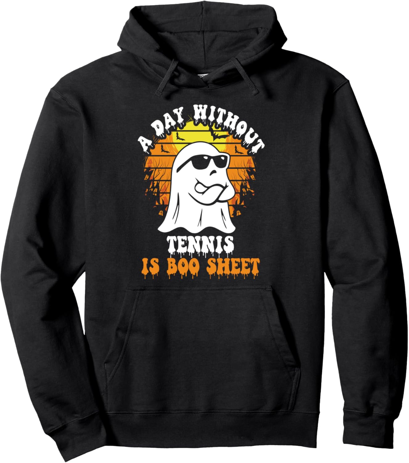 A Day Without Tennis Is Boo Sheet Funny Halloween Pullover Hoodie