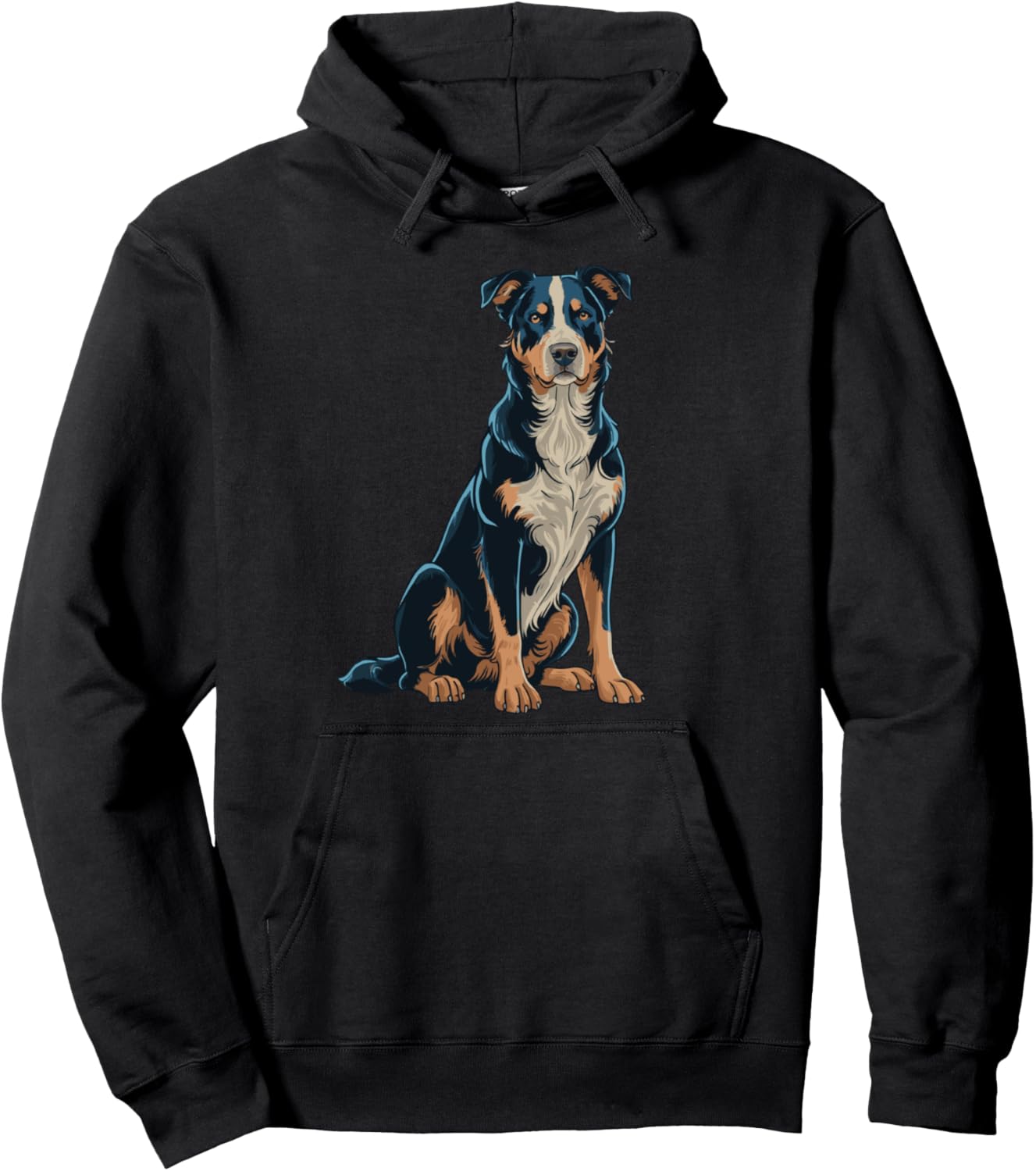 Australian Cattle Dog Blue Red Heeler Sitting Pet Dog Lover Pullover Hoodie