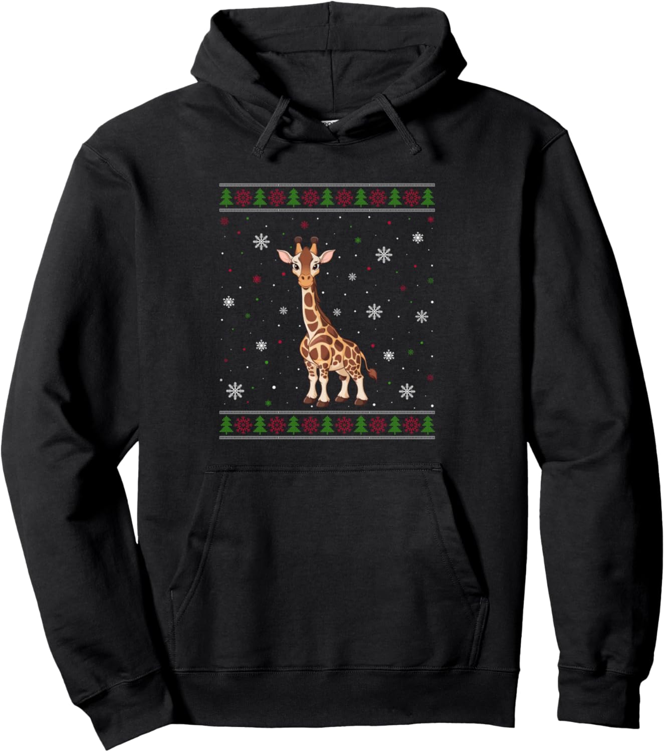 Giraffe Christmas Sweater Men Women Kids Xmas Funny Pullover Hoodie