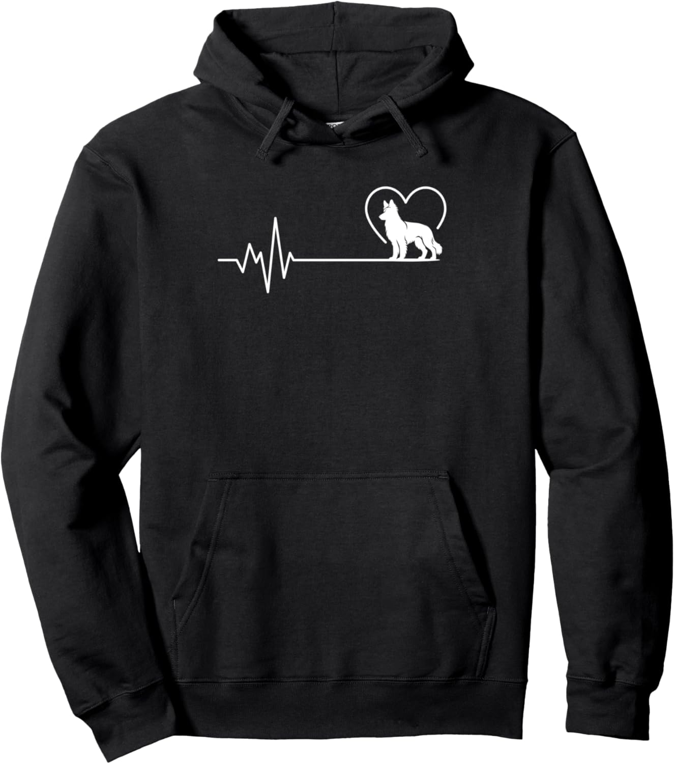 German Shepherd Heartbeat Alsatian Mom Dad Dog Lovers Pullover Hoodie