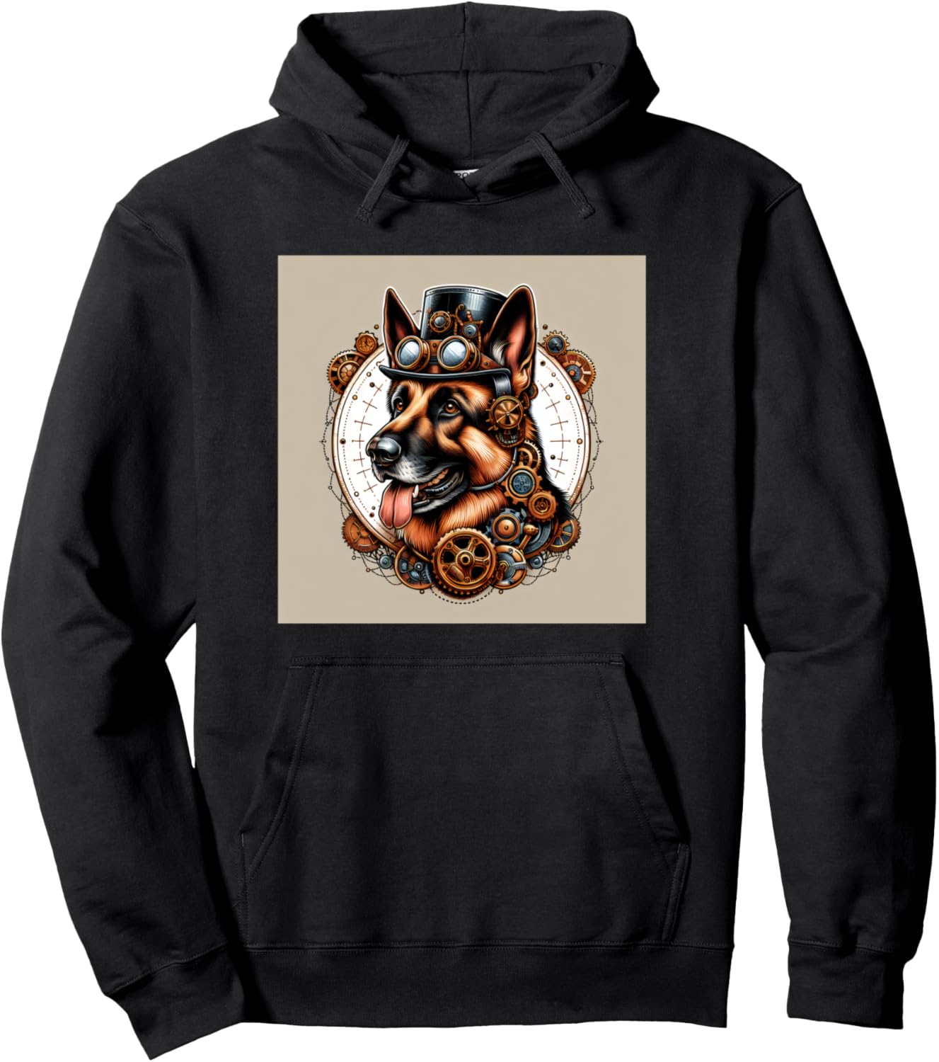 German Shepherd Dog Steampunk Art Dog Lover Pet Owner Animal Pullover Hoodie