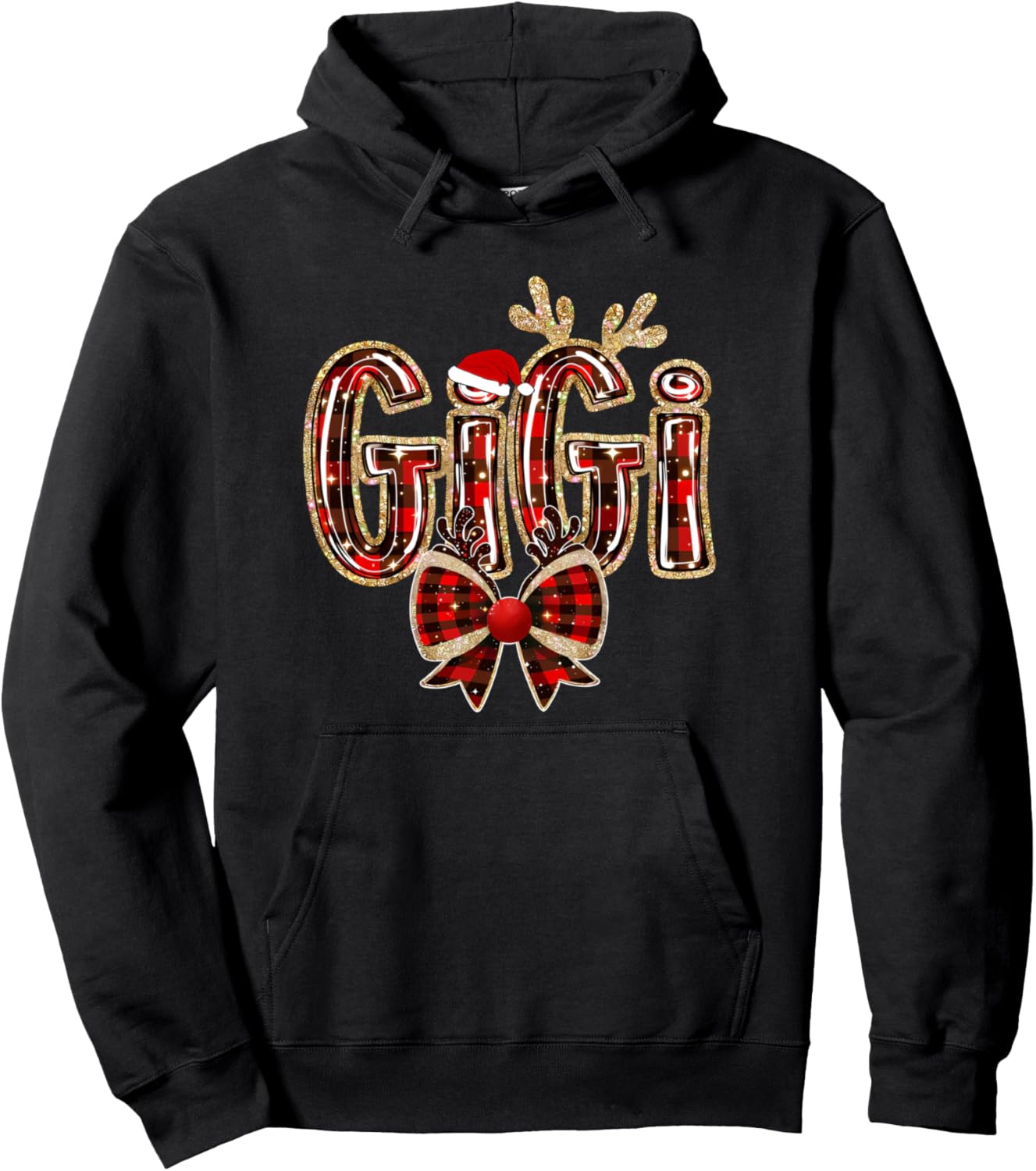 gigi coquette bow christmas Pullover Hoodie