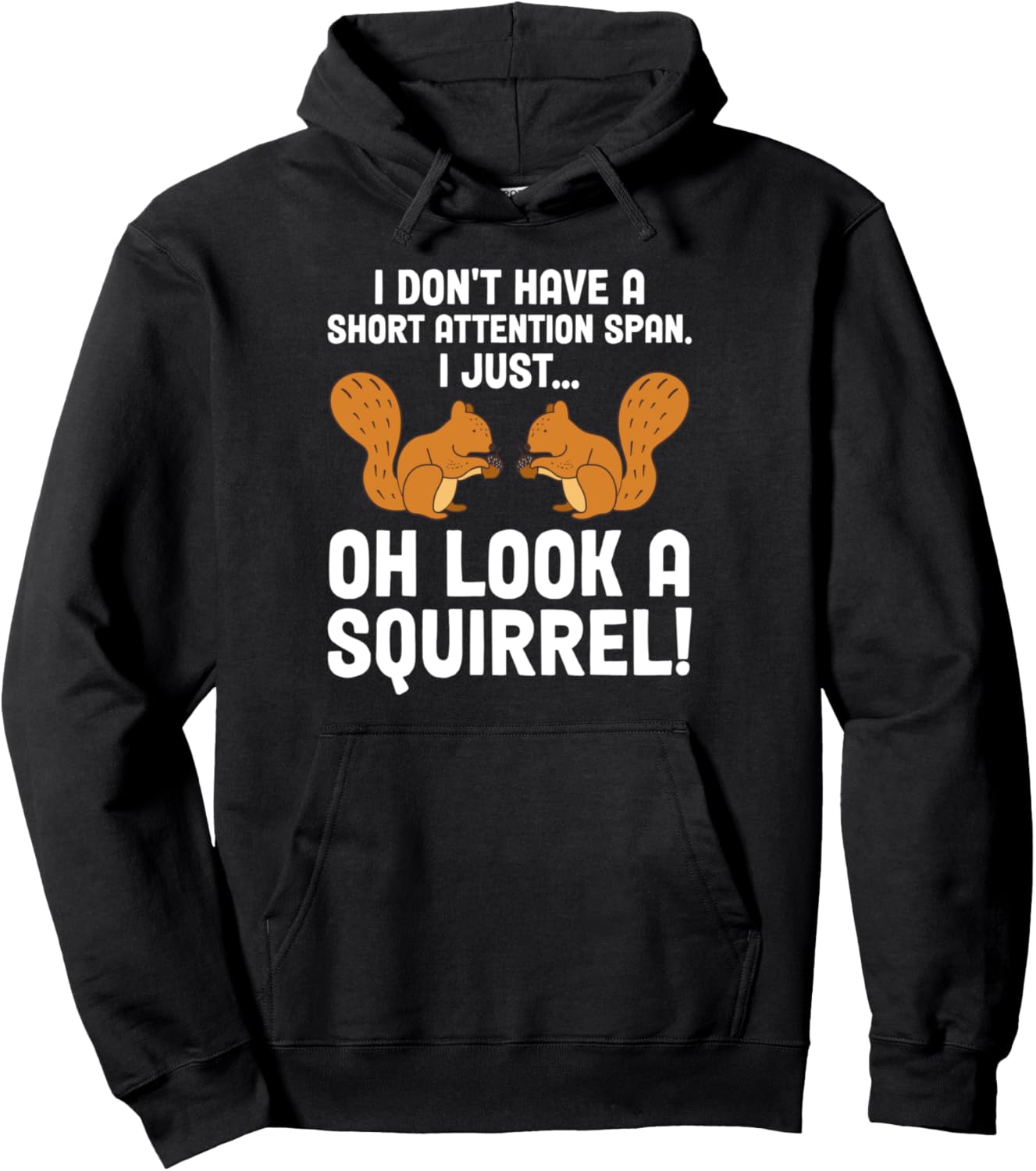 ADHD Squirrel Design For Men Women Chipmunk Pet Lovers Pullover Hoodie