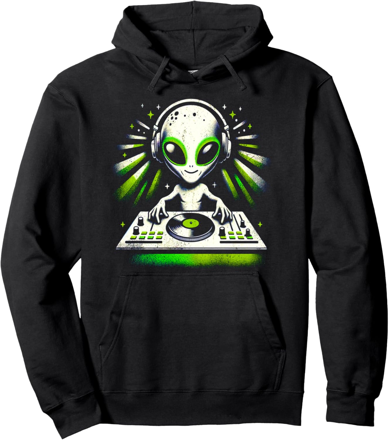 Alien DJ Music Mixer Fun Extraterrestrial Music Lover Shirt Pullover Hoodie