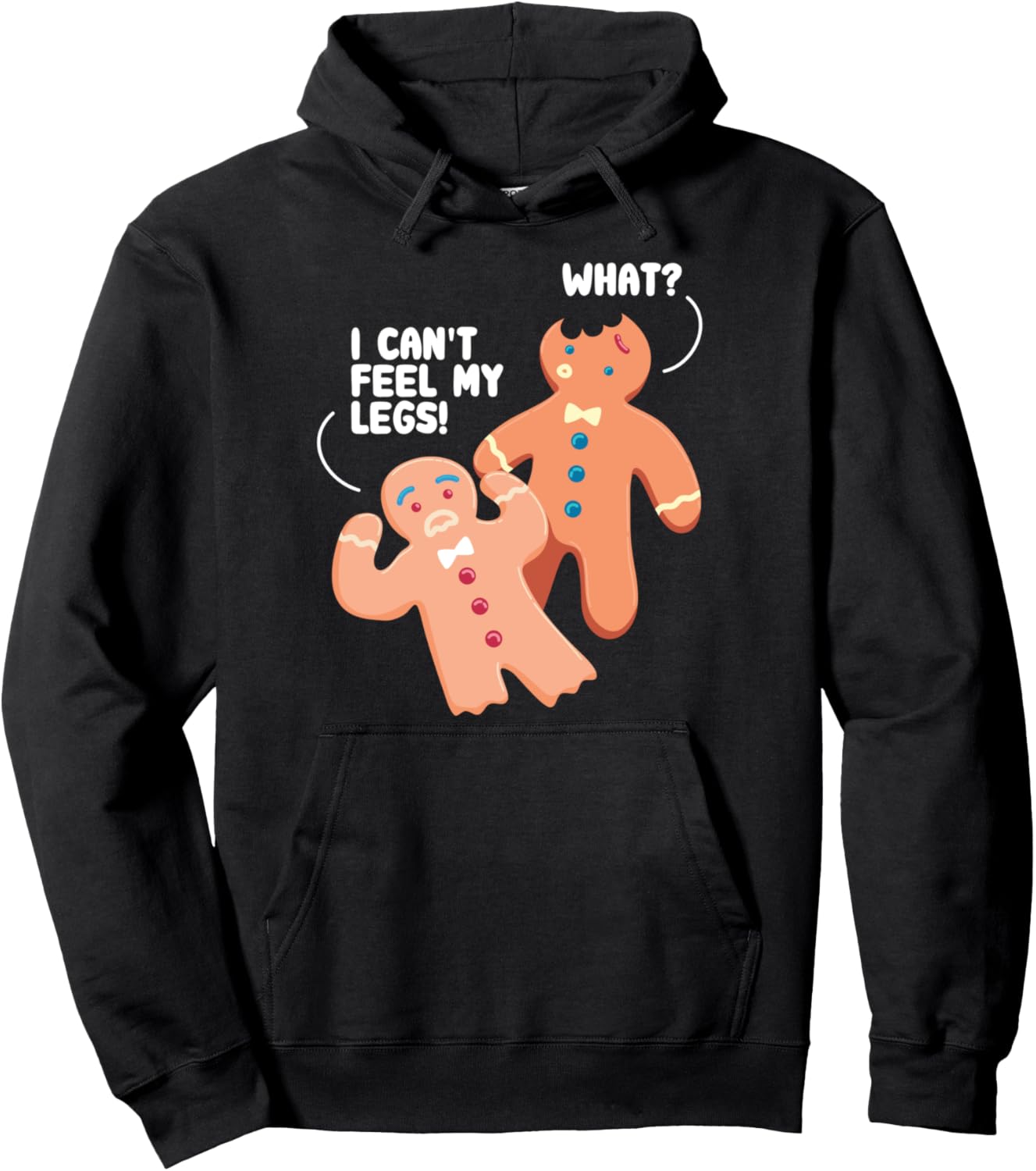 Gingerbread Man Funny Cute Christmas Pullover Hoodie