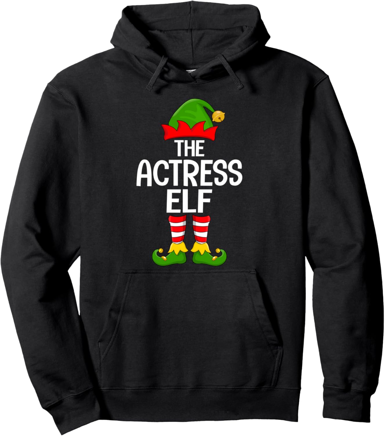 Actress Elf Xmas Matching Family Elf Squad Christmas Pullover Hoodie