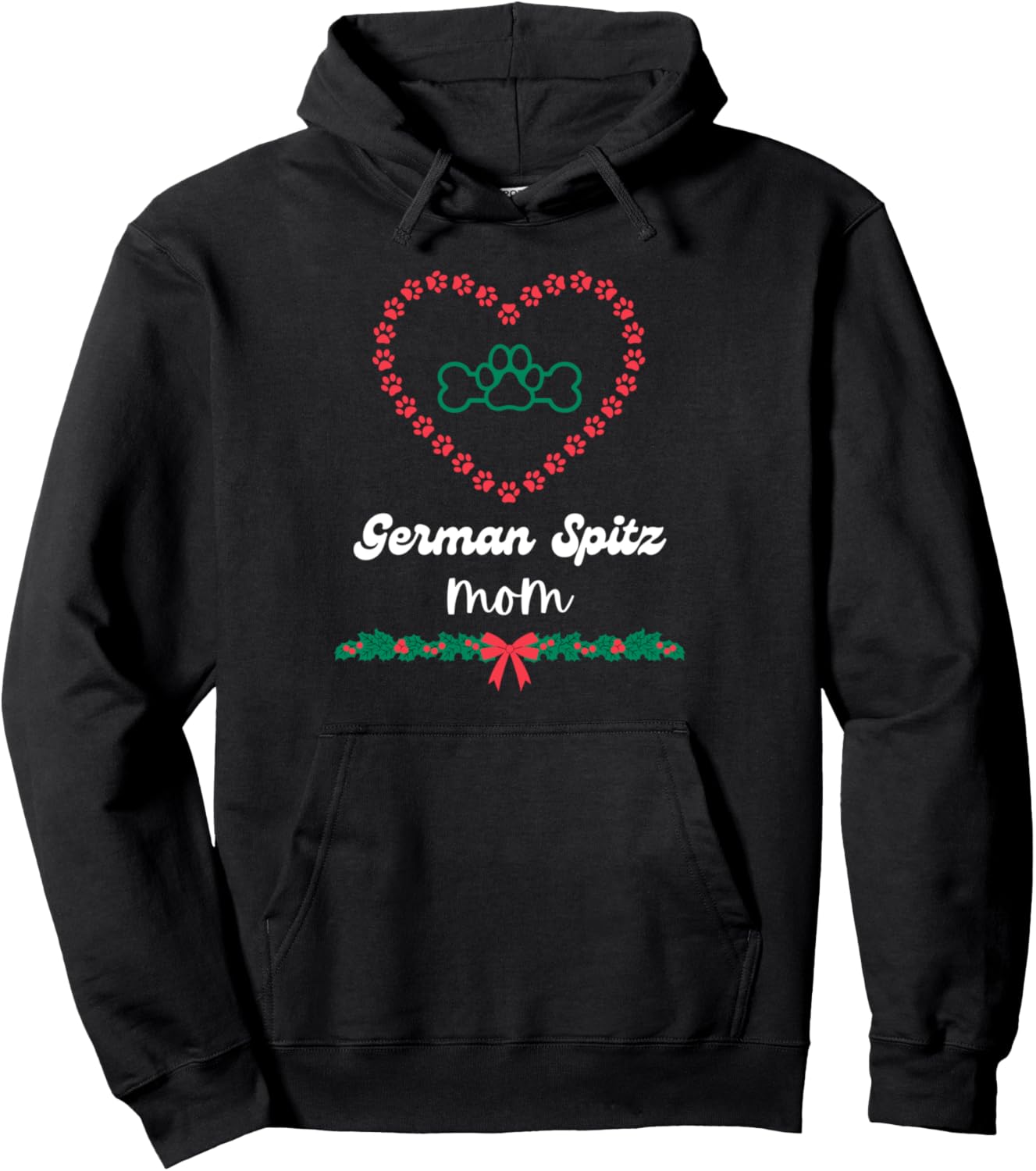 German Spitz Dog Mom Fur Mama Christmas Holidays Xmas Pullover Hoodie