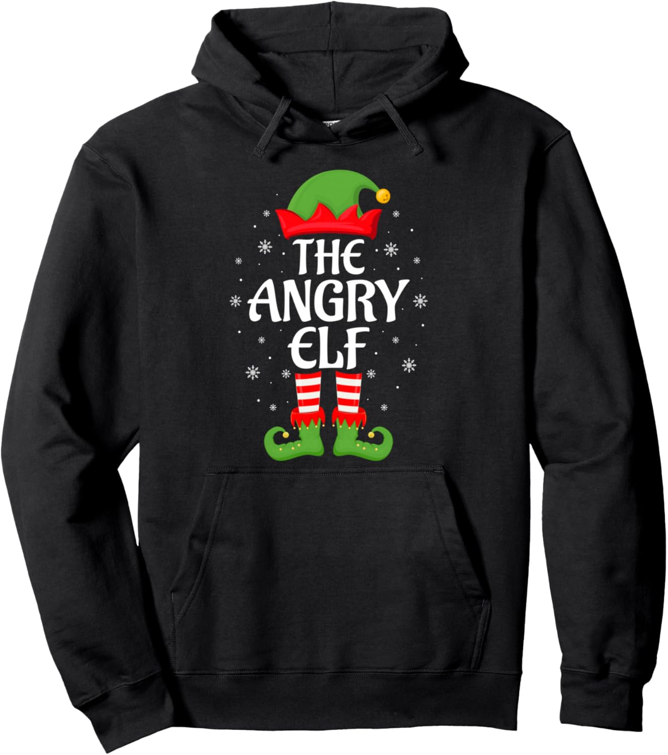 Angry Elf Xmas Family Matching Elf Squad Christmas Pullover Hoodie