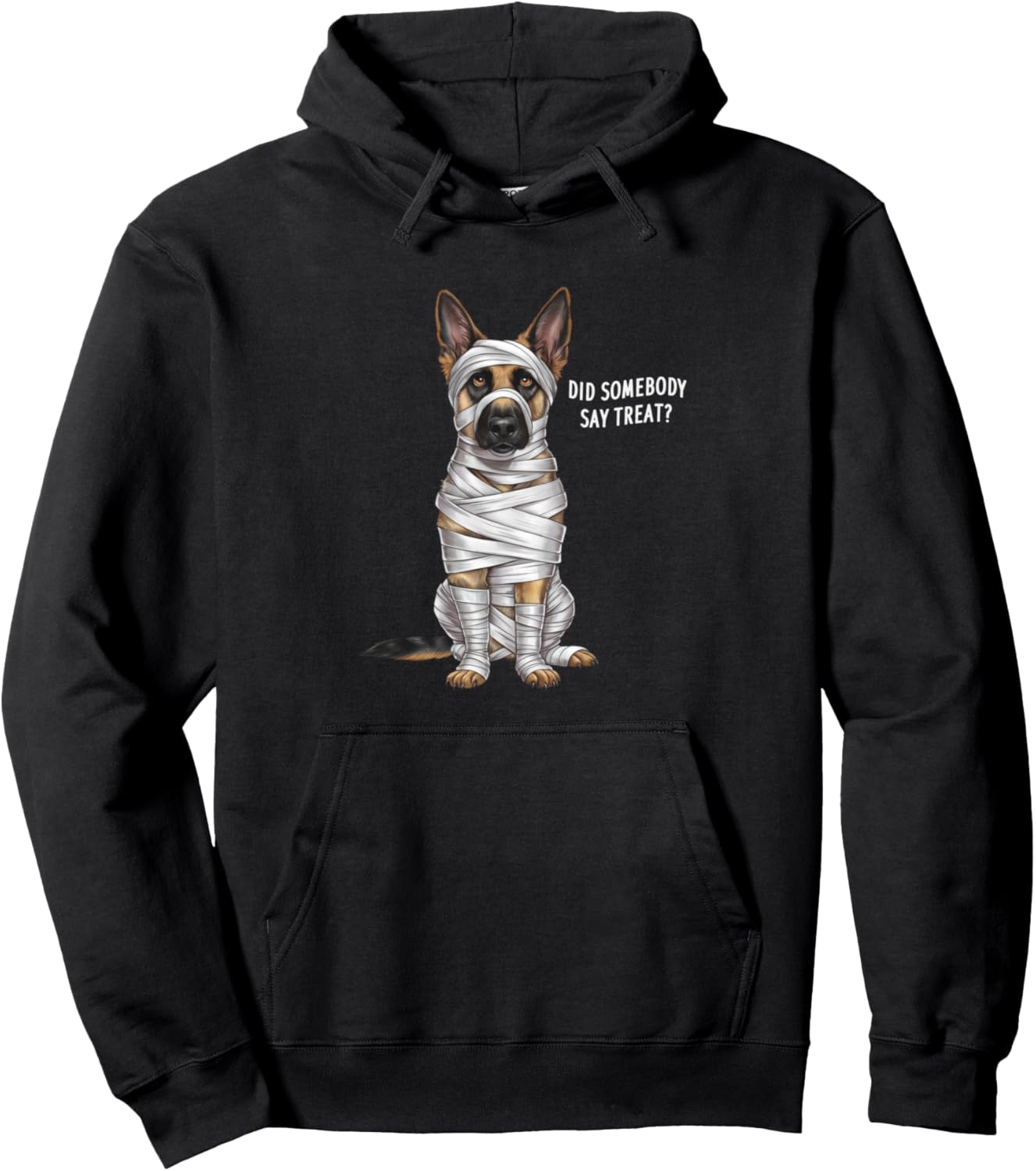 German Shepherd Mummy Halloween Dog Pullover Hoodie
