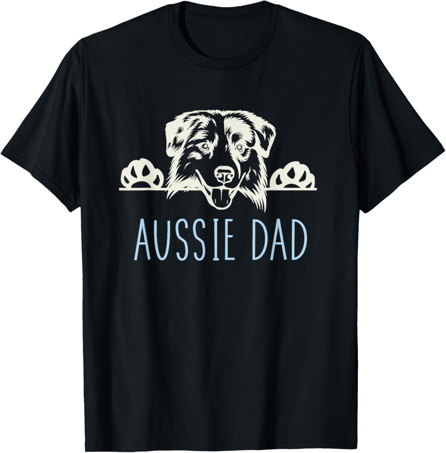 Aussie Dad with Australian Shepherd Dog T-Shirt