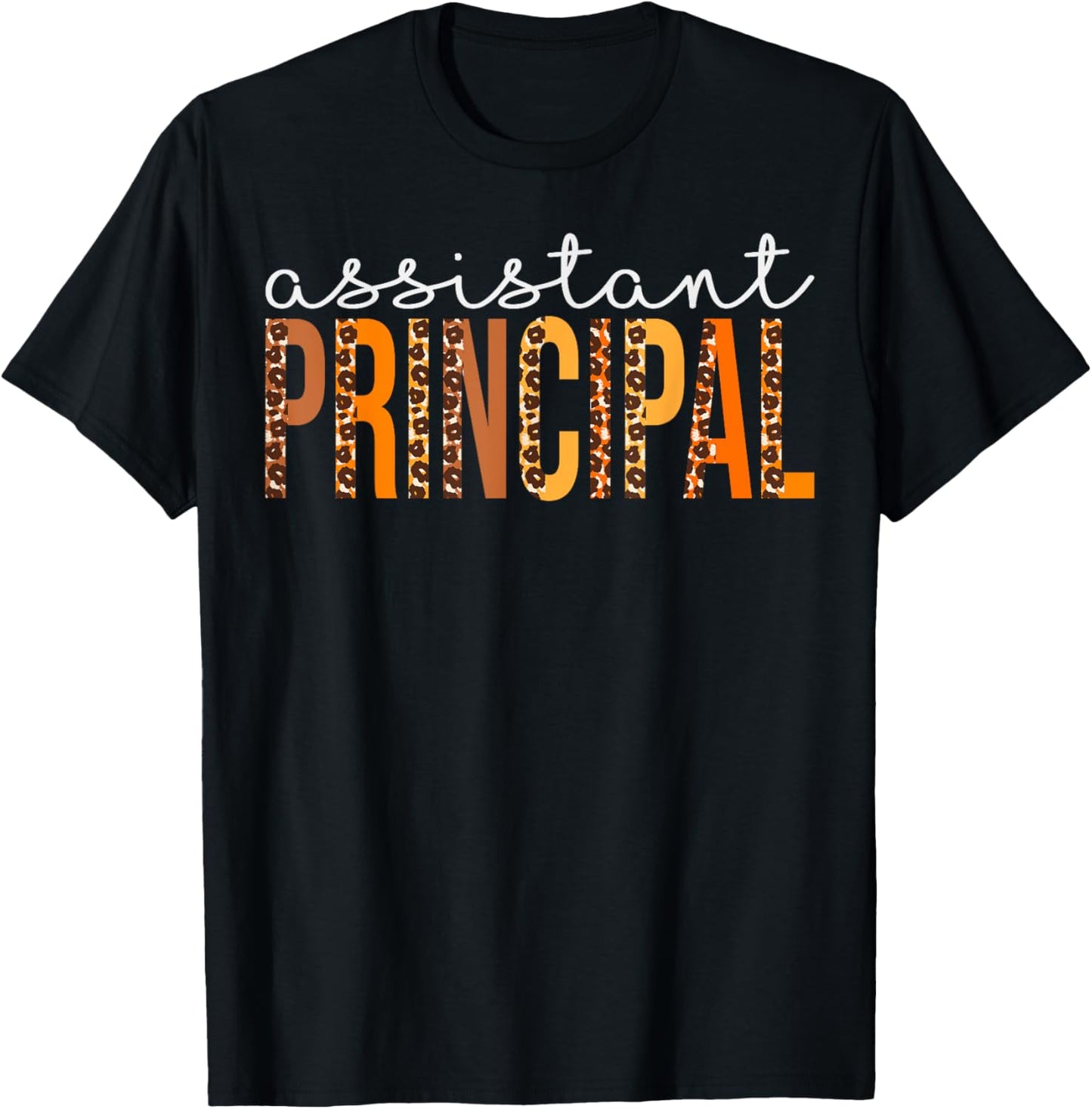 Assistant Principal leopard Fall Autumn Lovers Thanksgiving T-Shirt