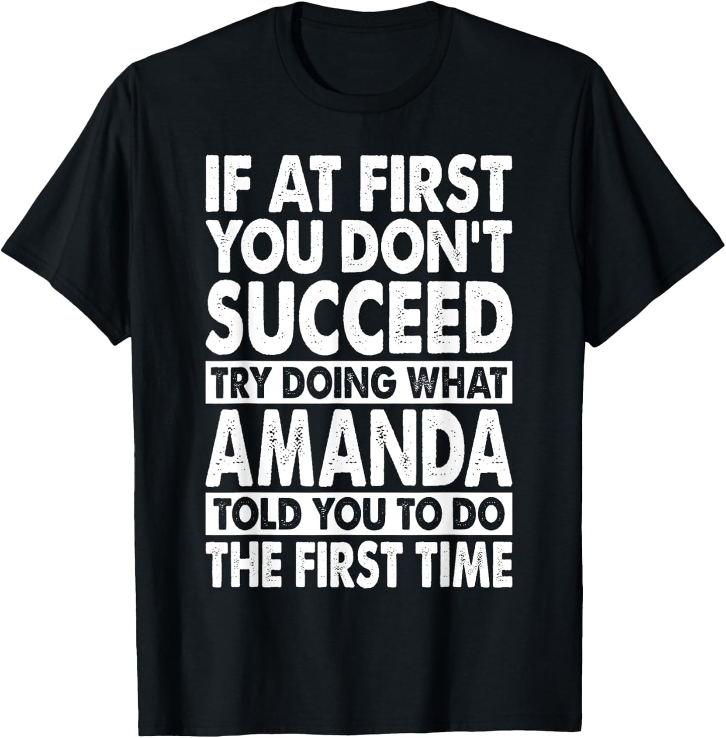 AMANDA Name Personalized Birthday Funny Christmas Joke T-Shirt