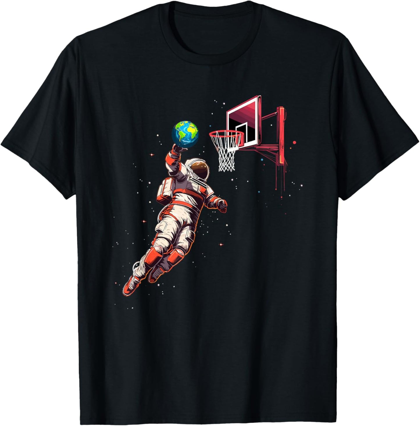 Astronaut Basketball Outer Space Gifts Men Kids Women Space T-Shirt