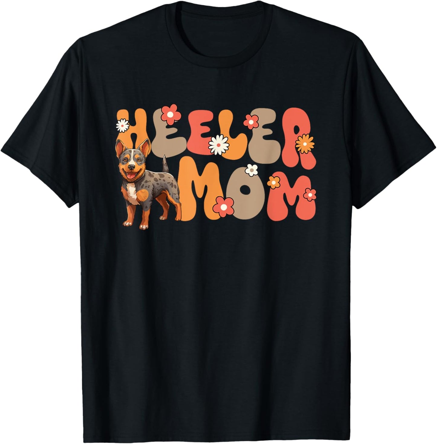 Australian Cattle Dog Groovy World's Best Heeler Mom T-Shirt