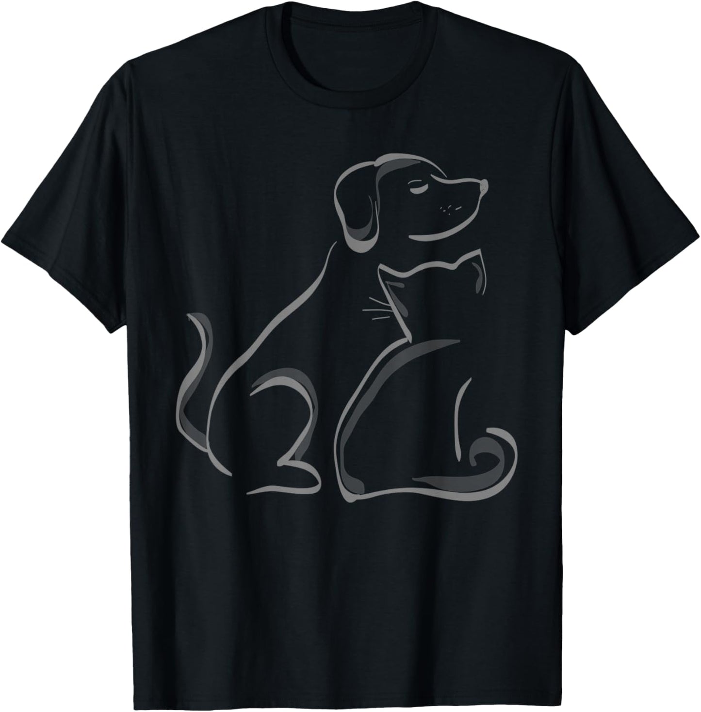 A cat and a dog silhoutte friendship t-shirt T-Shirt