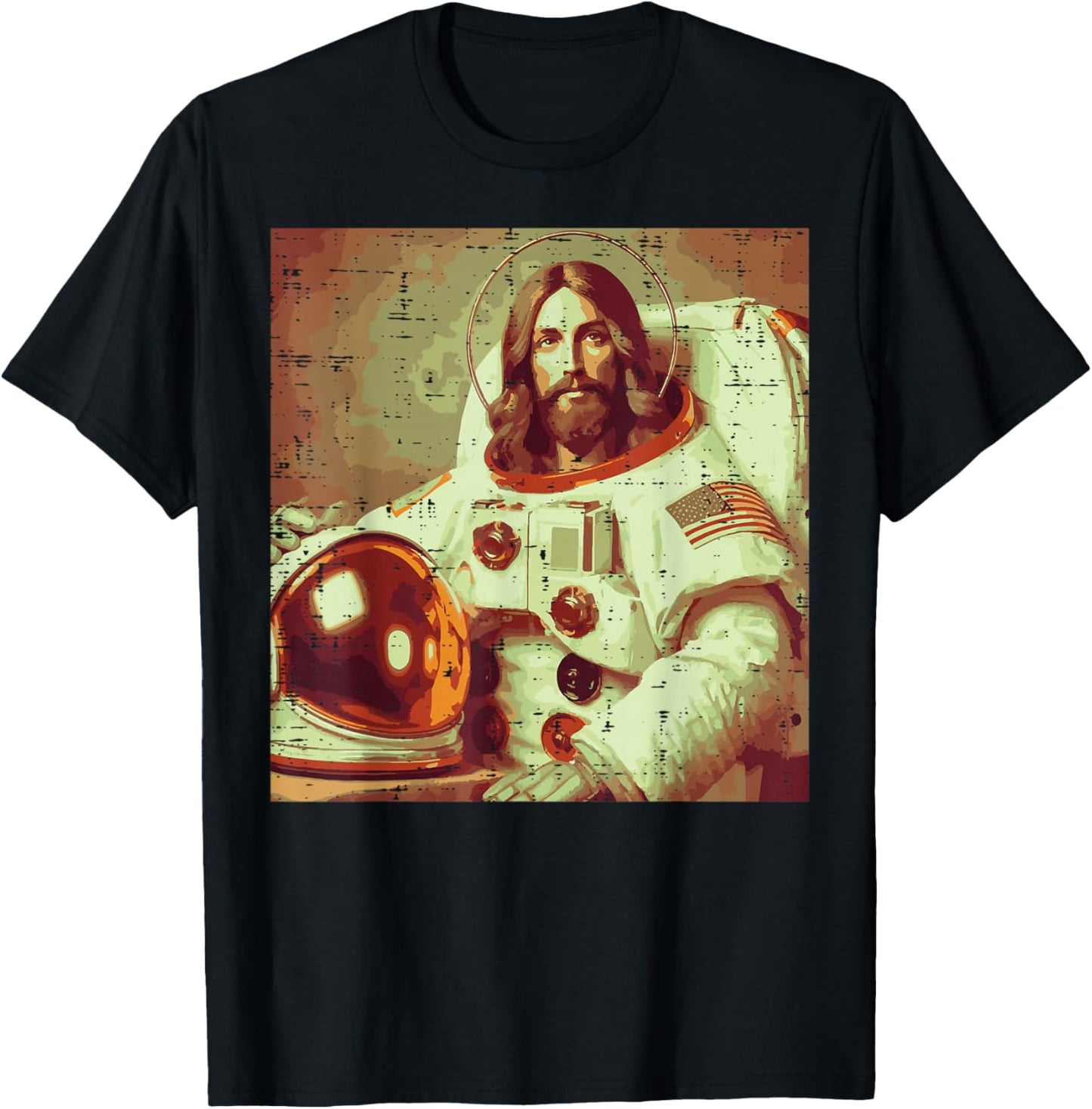 Astronaut Jesus God Space Religious Christian Men Women Kids T-Shirt