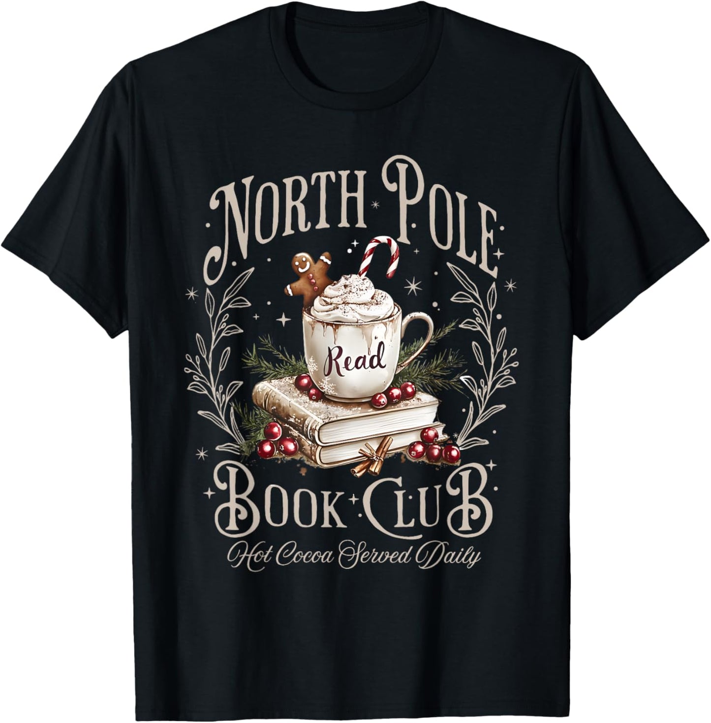 All Booked for Christmas Coquette Xmas Book Club Book Lovers T-Shirt