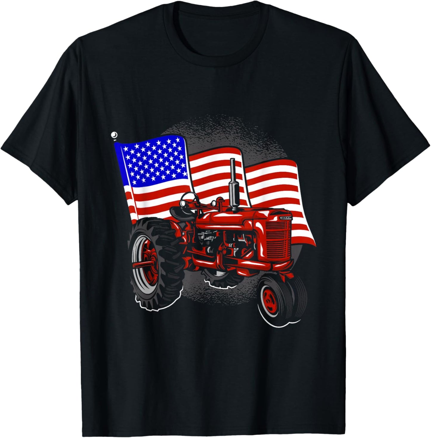 4th Of July Gift Patriotic Farmer US Flag Tractor Farmer T-Shirt