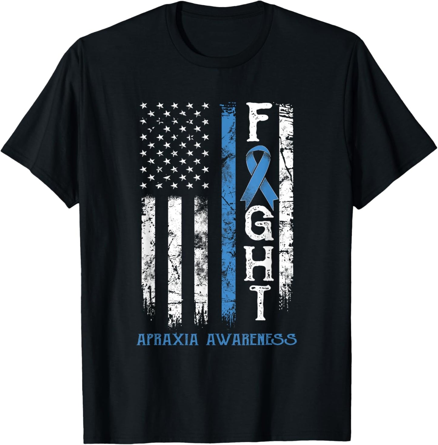 Apraxia Warrior US Flag T-Shirt