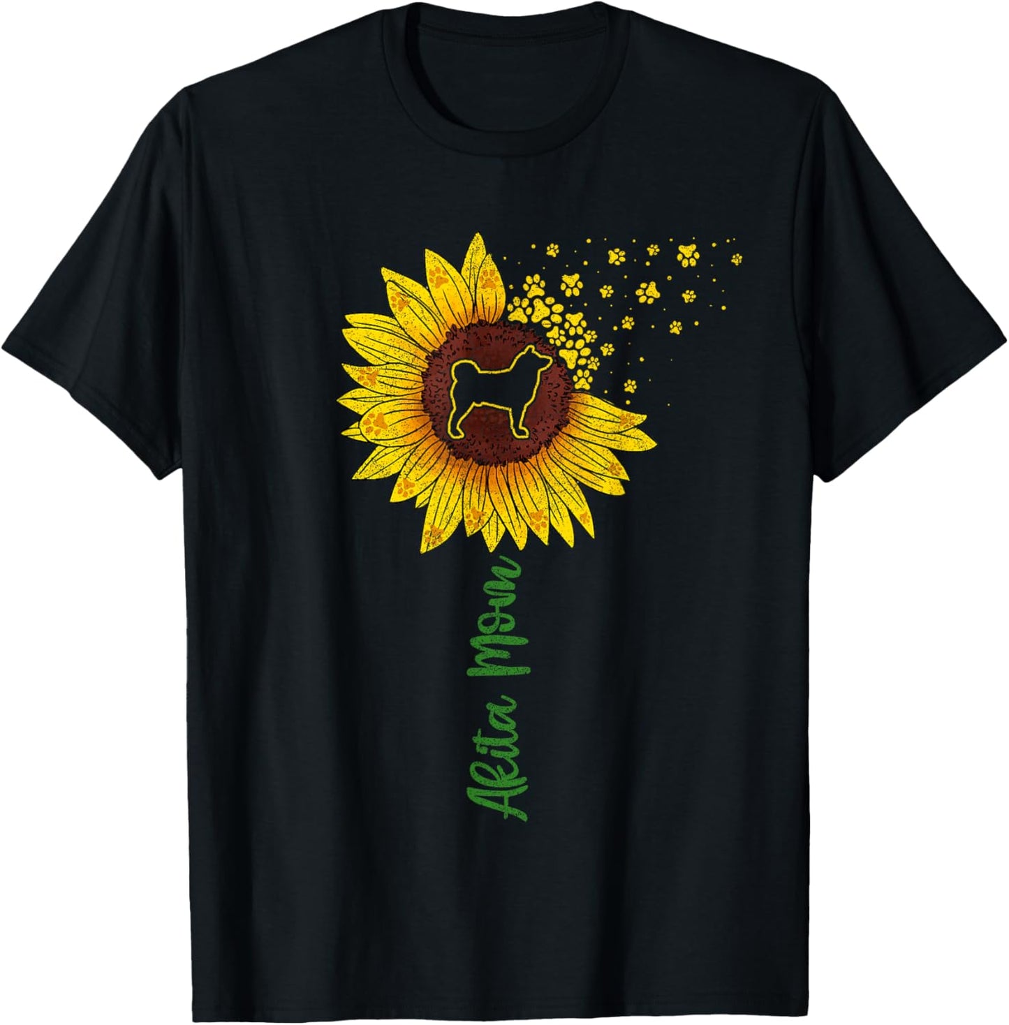 American Akita Mama Sunflower Shirt, Mothers Day Dog Mom Men Women T-Shirt