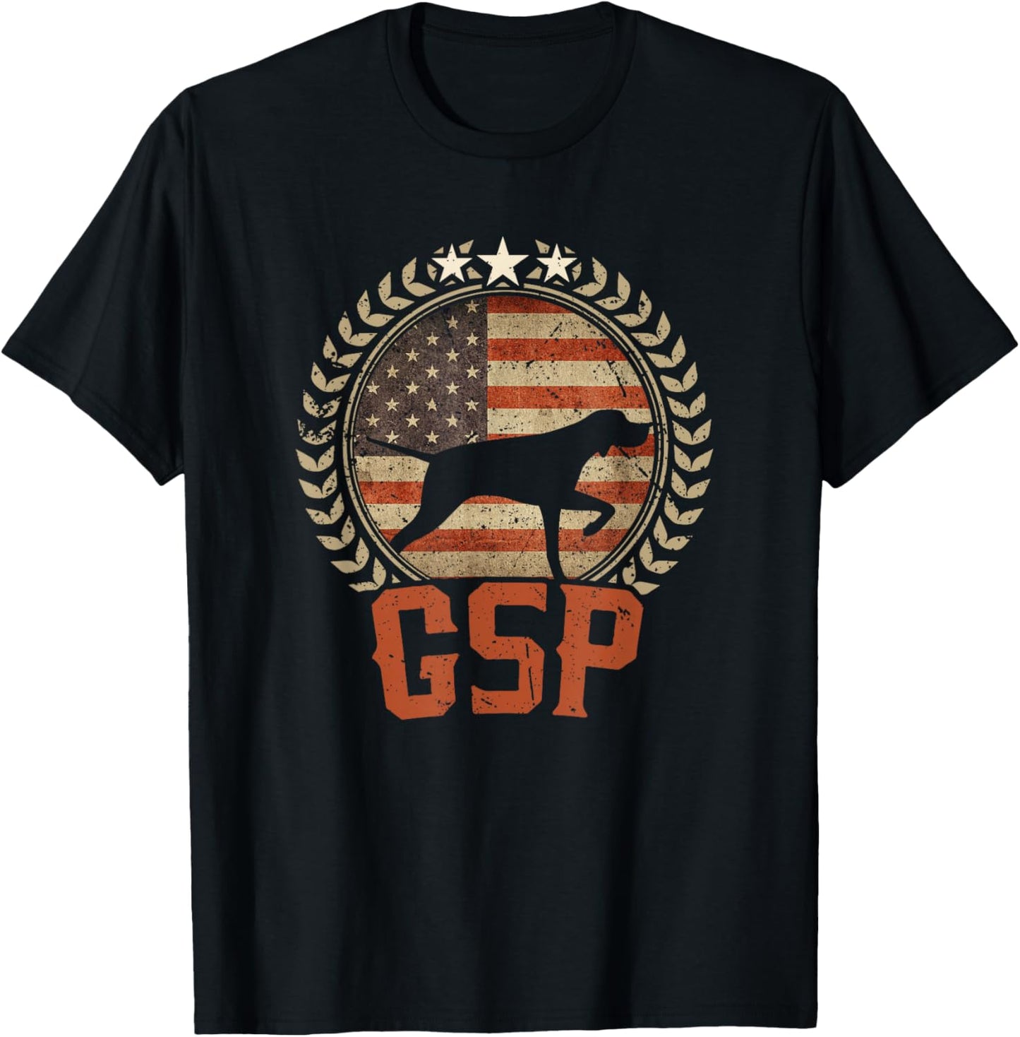 German Shorthaired Pointer American Flag Shirt GSP Patriotic T-Shirt