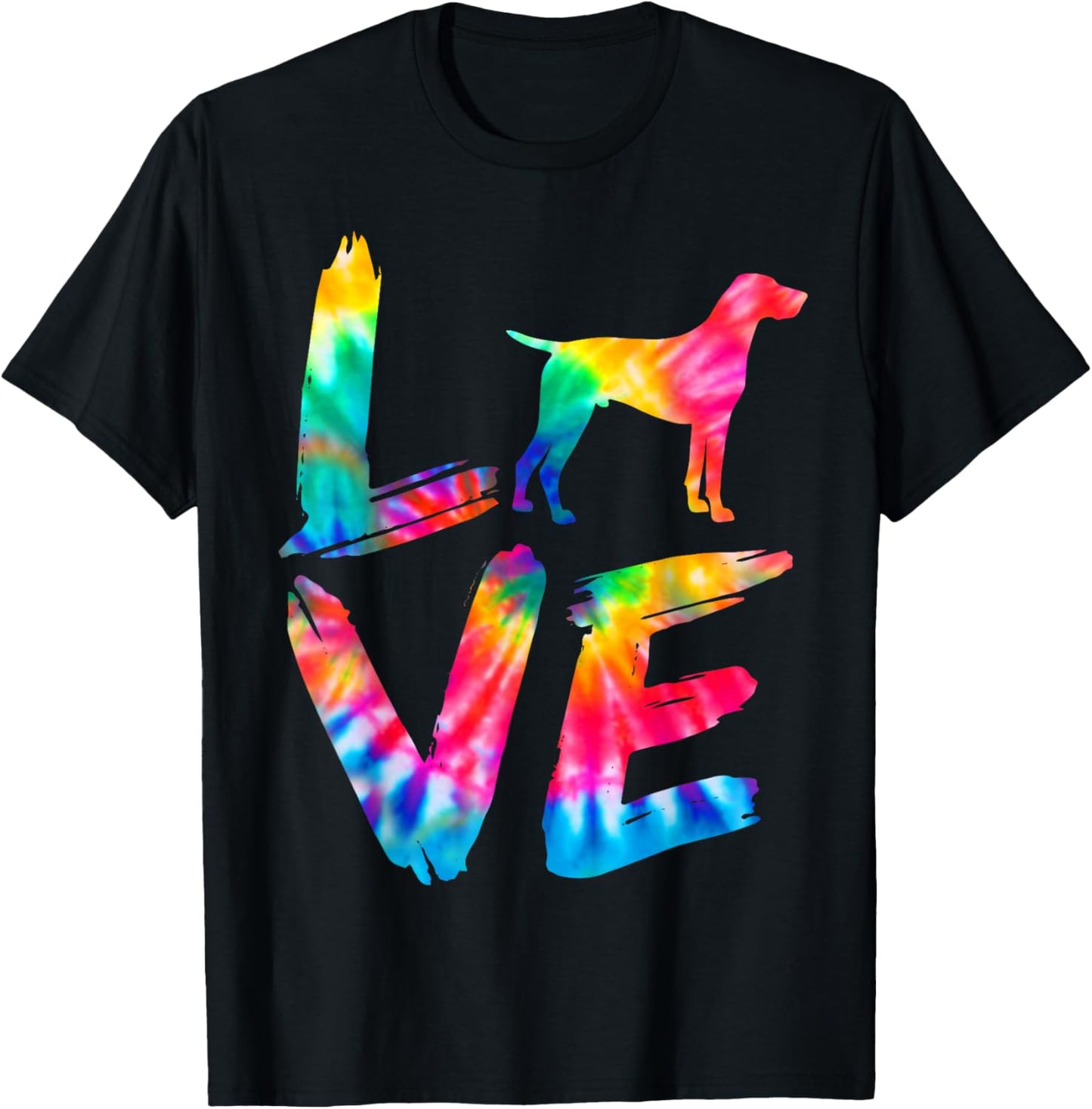German Shorthaired Pointer Tie Dye Love Dog Mom Dad T-Shirt