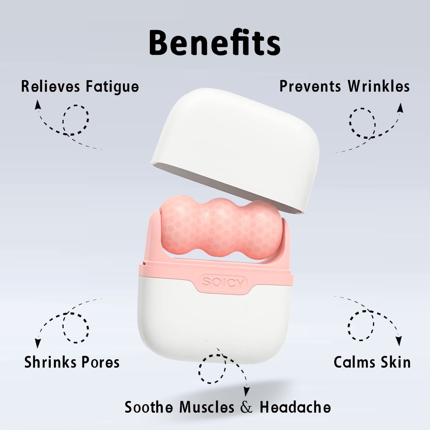 Ice Roller for Face and Eyes, Facial Skin Care Tools With 2 In 1