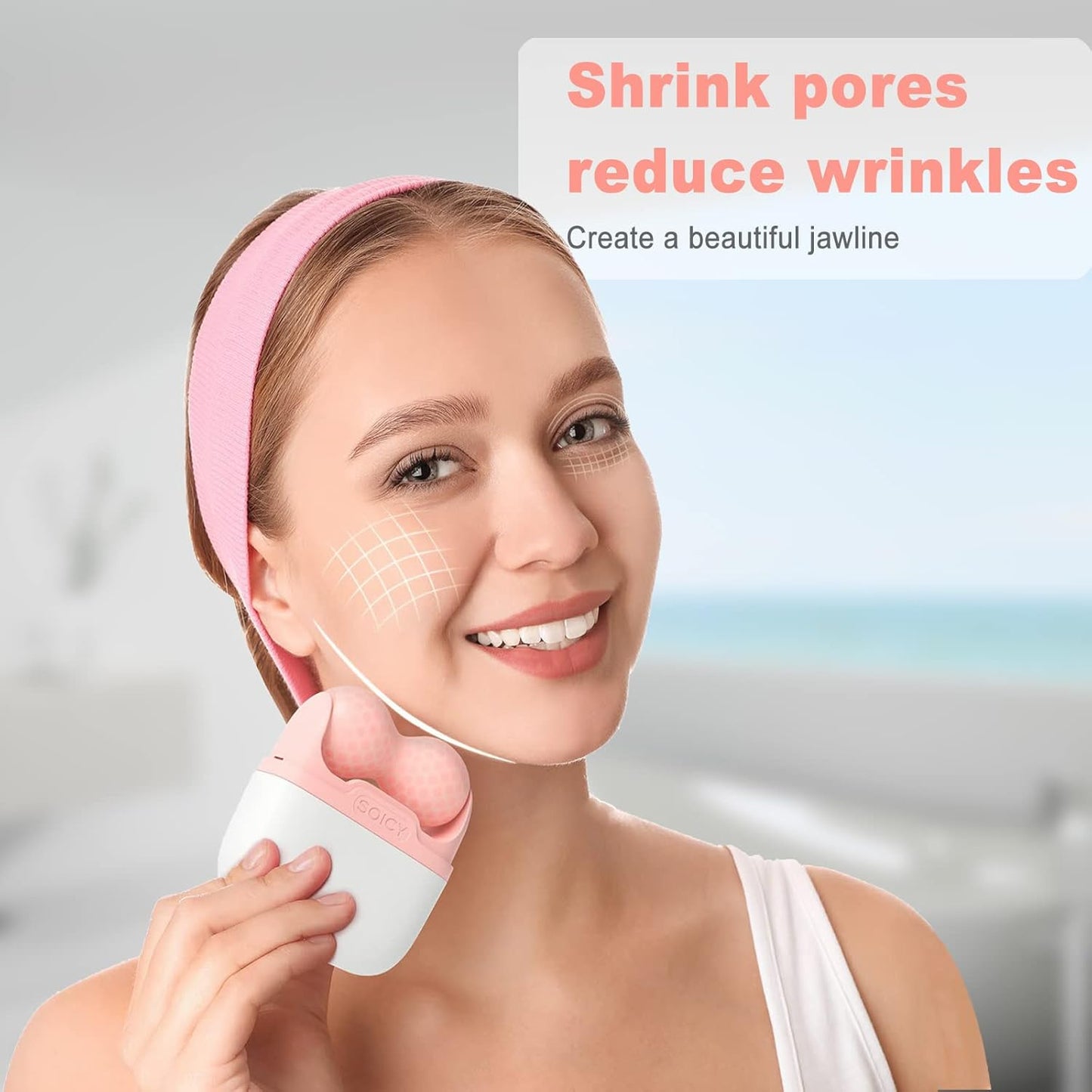 Ice Roller for Face and Eyes, Facial Skin Care Tools With 2 In 1