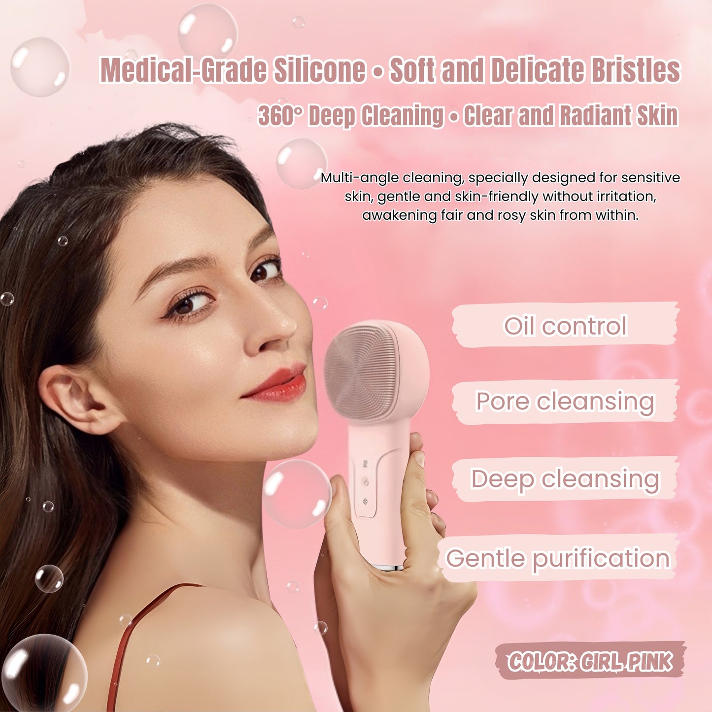 Waterproof Rechargeable Facial Cleanser 6-in-1