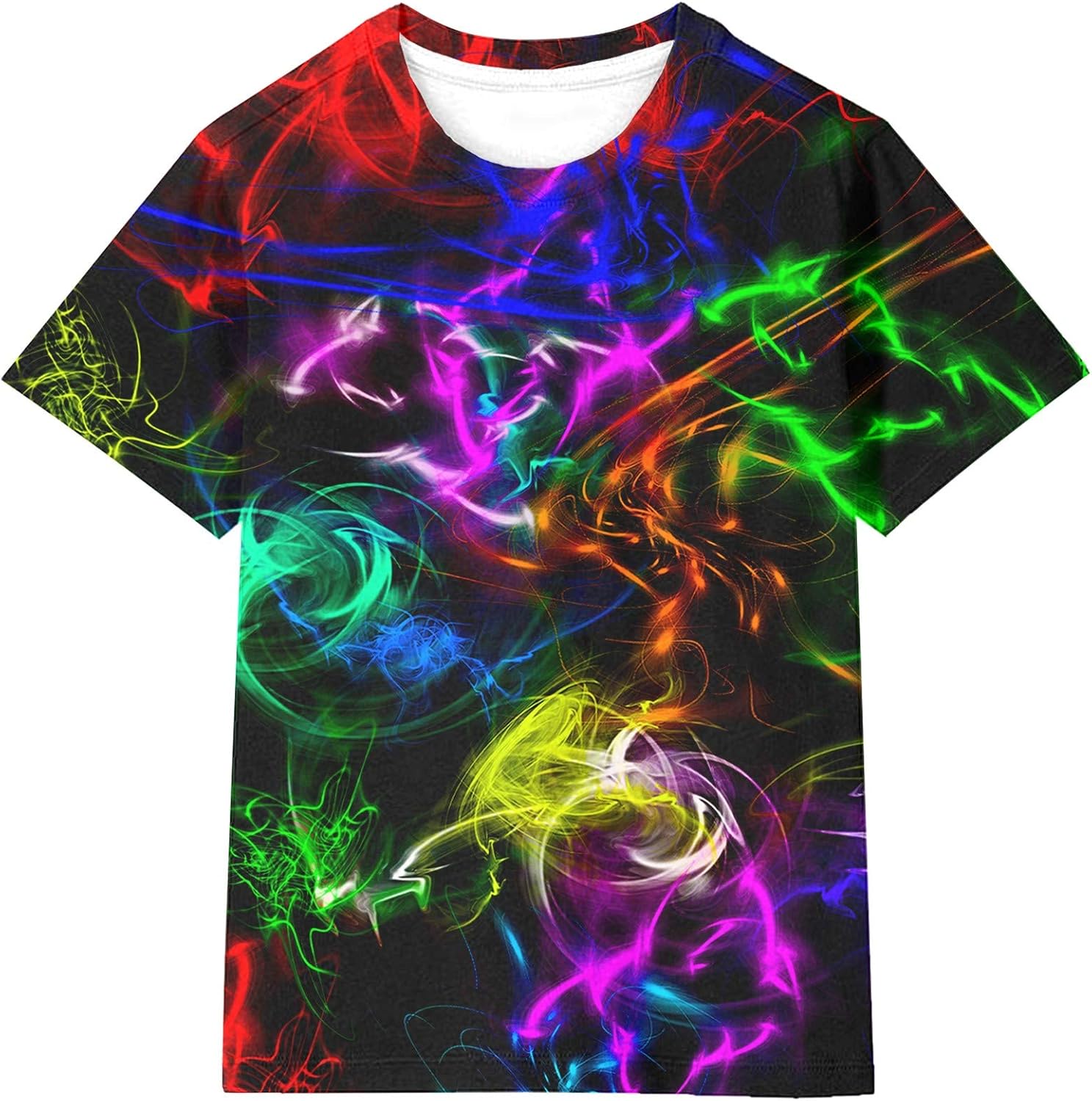 Asylvain Boys Girls Kids Shirts 3D Print Graphic Cool Design Colorful Tee Shirt for Teen and Kids 6-16 Years