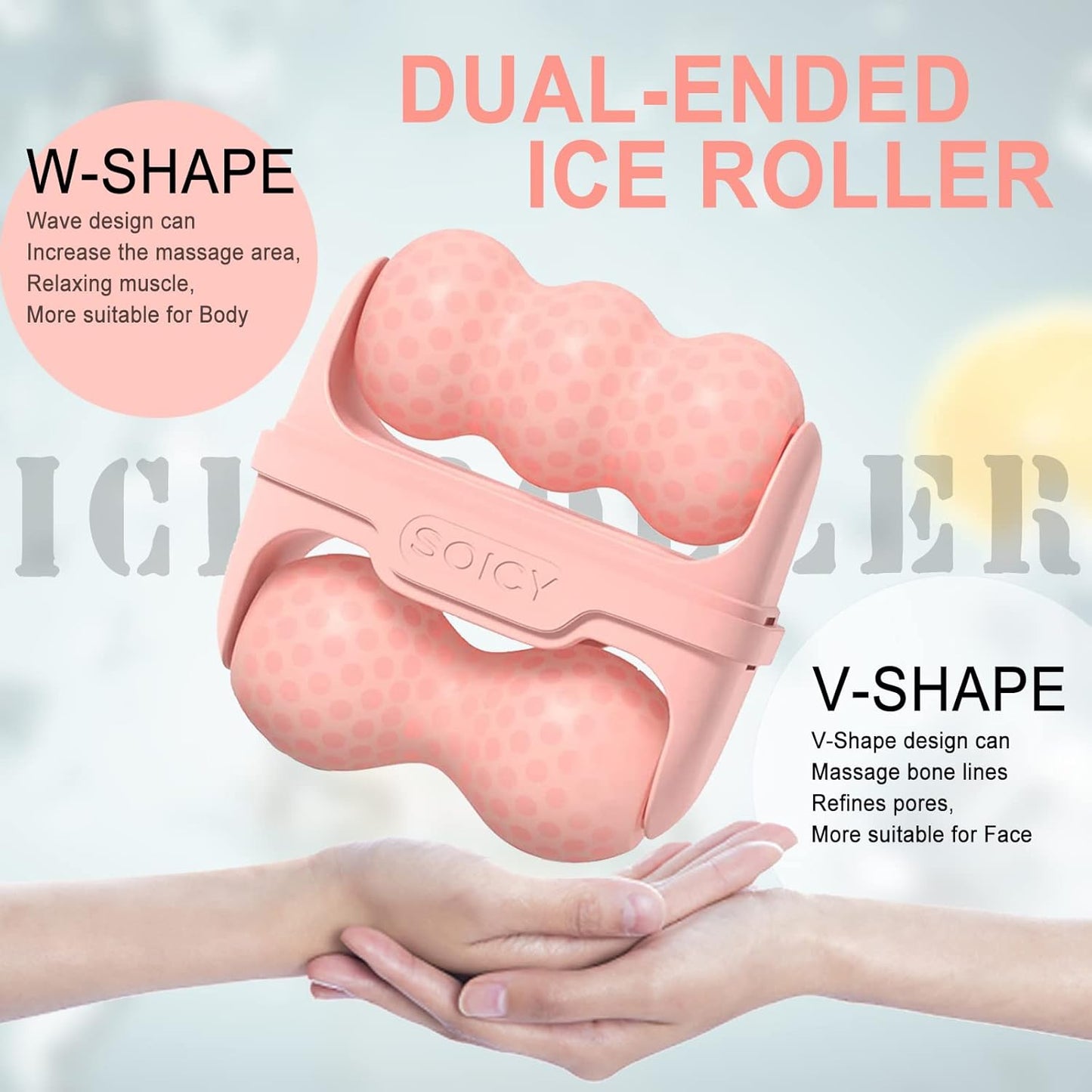 Ice Roller for Face and Eyes, Facial Skin Care Tools With 2 In 1