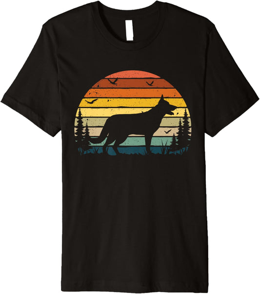 German Shepherd Vintage Retro Mom Dad Dog Pet Lover Gift Premium T-Shirt