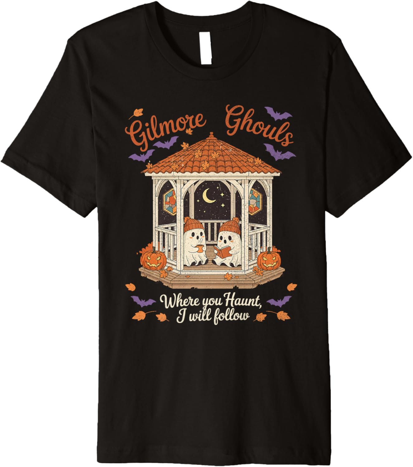 Gilmore Ghouls Cute Halloween Ghost Spooky Season Fall Premium T-Shirt