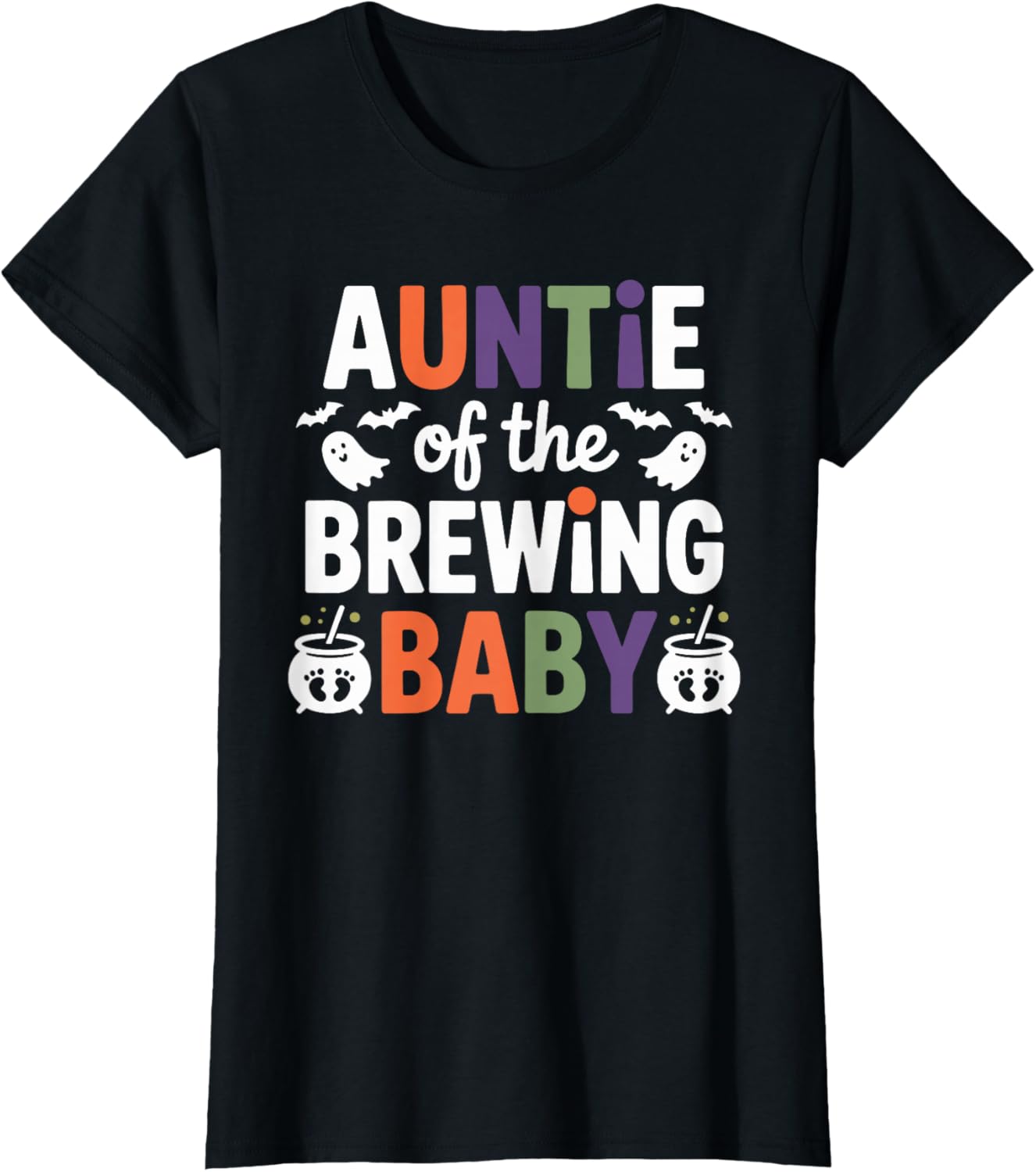 Auntie of The Brewing Baby Cute Spooky Season Halloween T-Shirt