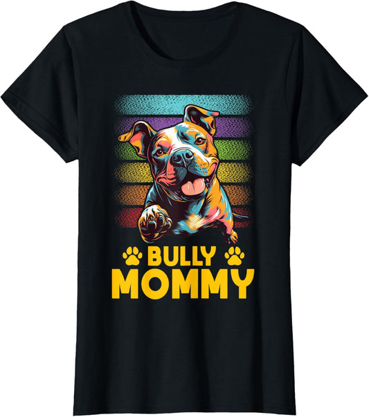 American Bully Mommy Proud Canine Dog Mother Women Kids T-Shirt