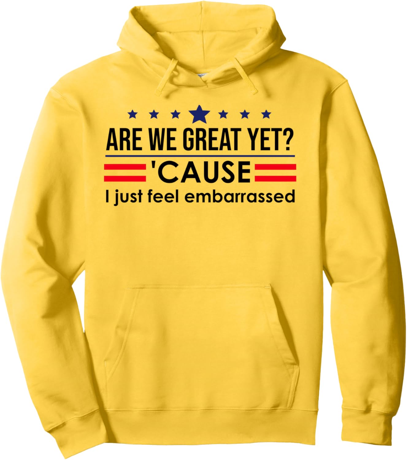 Are We Great Yet Cause I Just Feel Embarrassed Anti Trump Pullover Hoodie