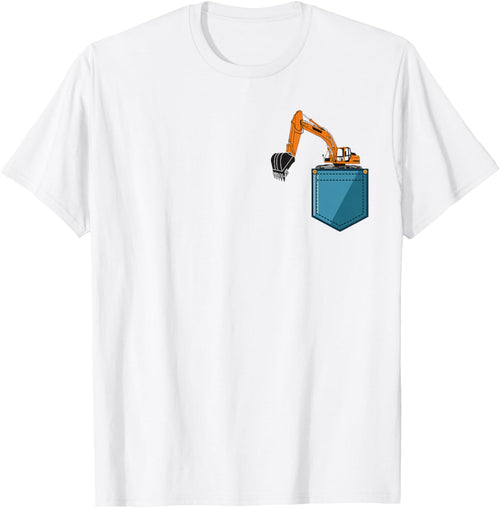 Construction Excavator Shirt for Boys Girls Men and Women T-Shirt