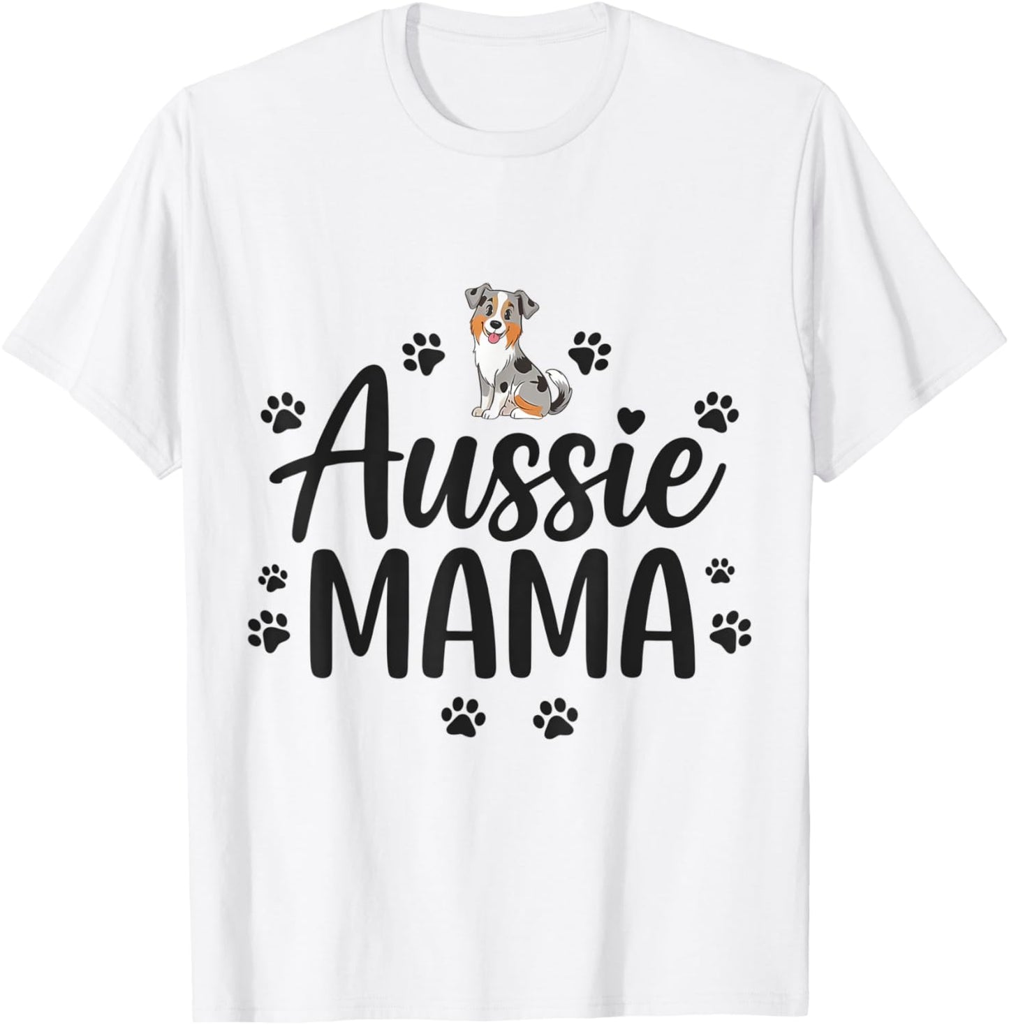 Aussie Mama Australian Shepherd Dog Mom T-Shirt