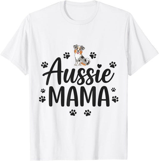 Aussie Mama Australian Shepherd Dog Mom T-Shirt